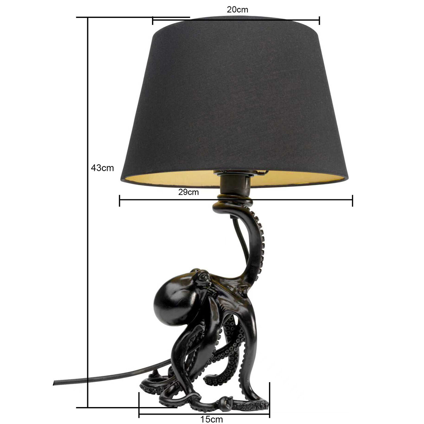 Светильник настольный Octopus Black 47cm от KARE Design