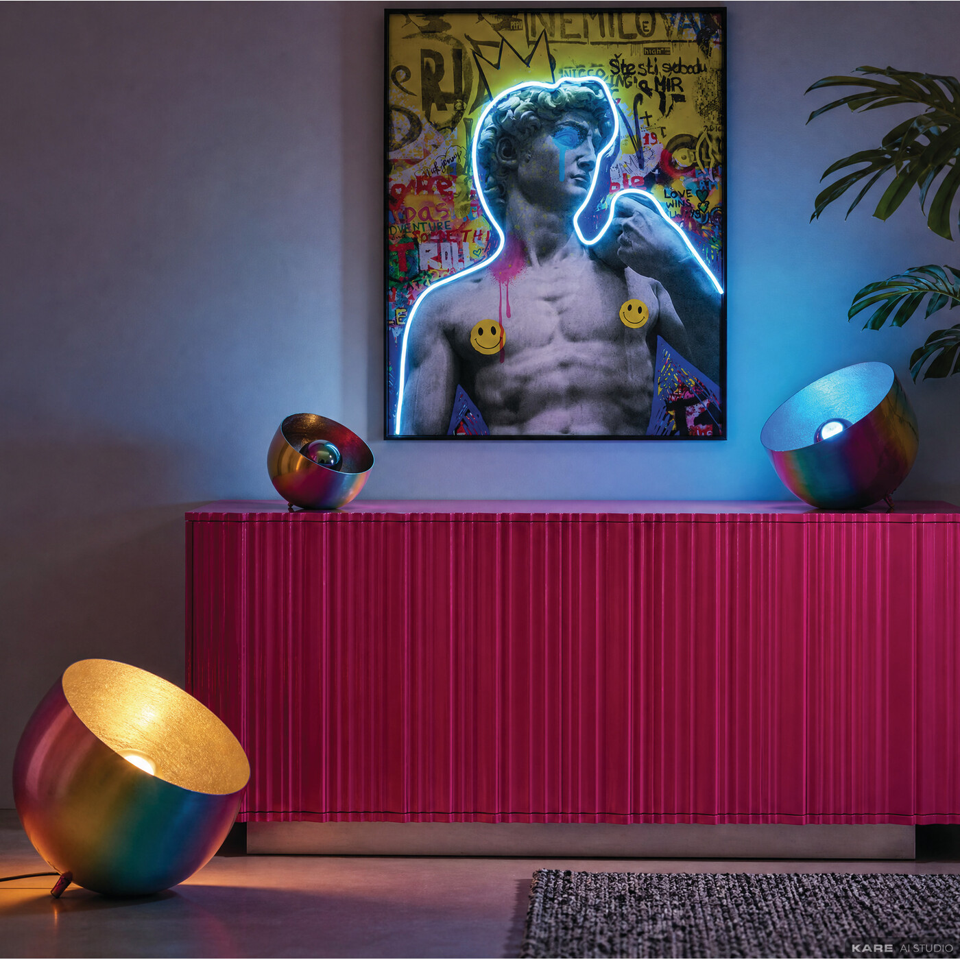 Светильник напольный Rainbow Pink Ø51cm от KARE Design