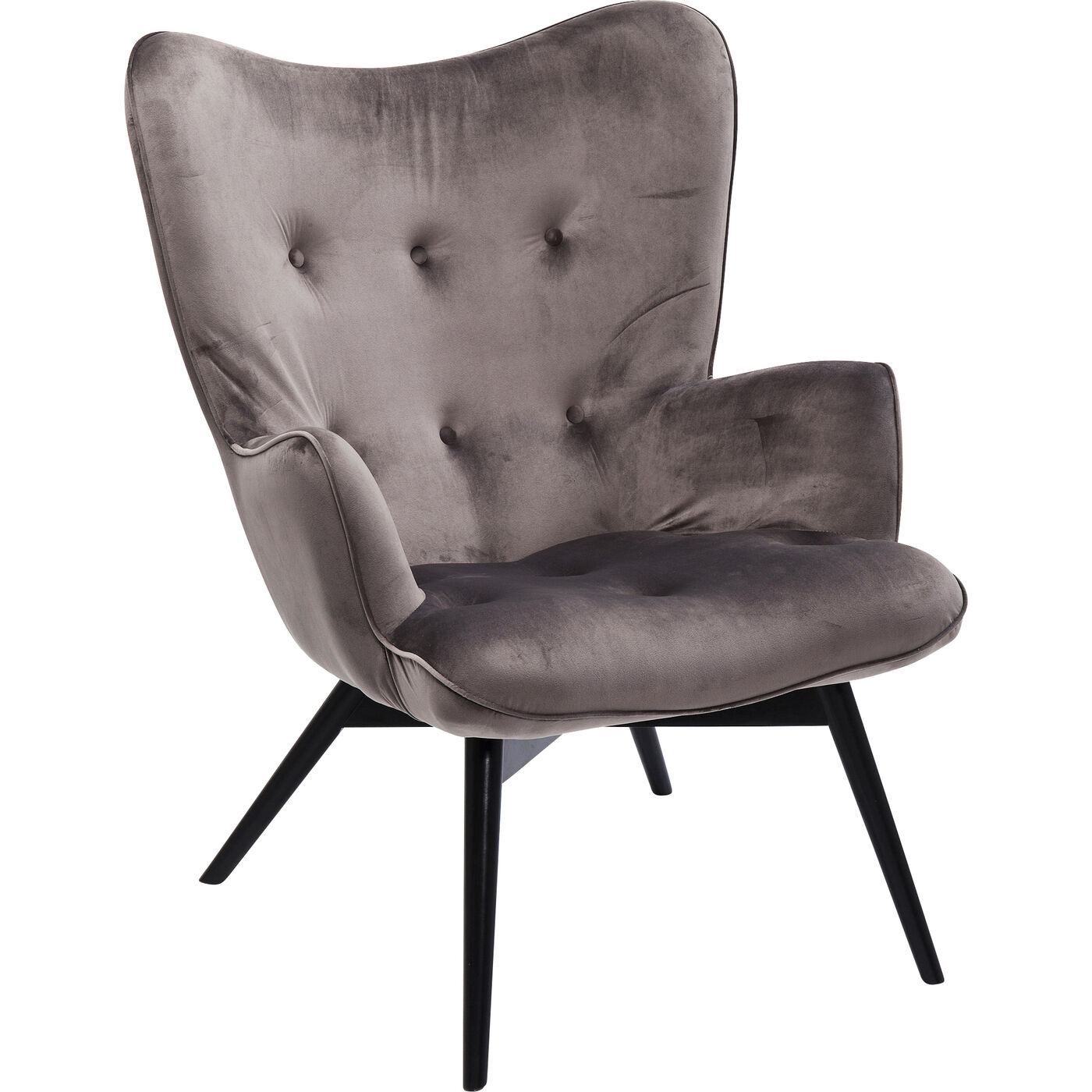 Кресло Black Vicky Velvet Grey от KARE Design