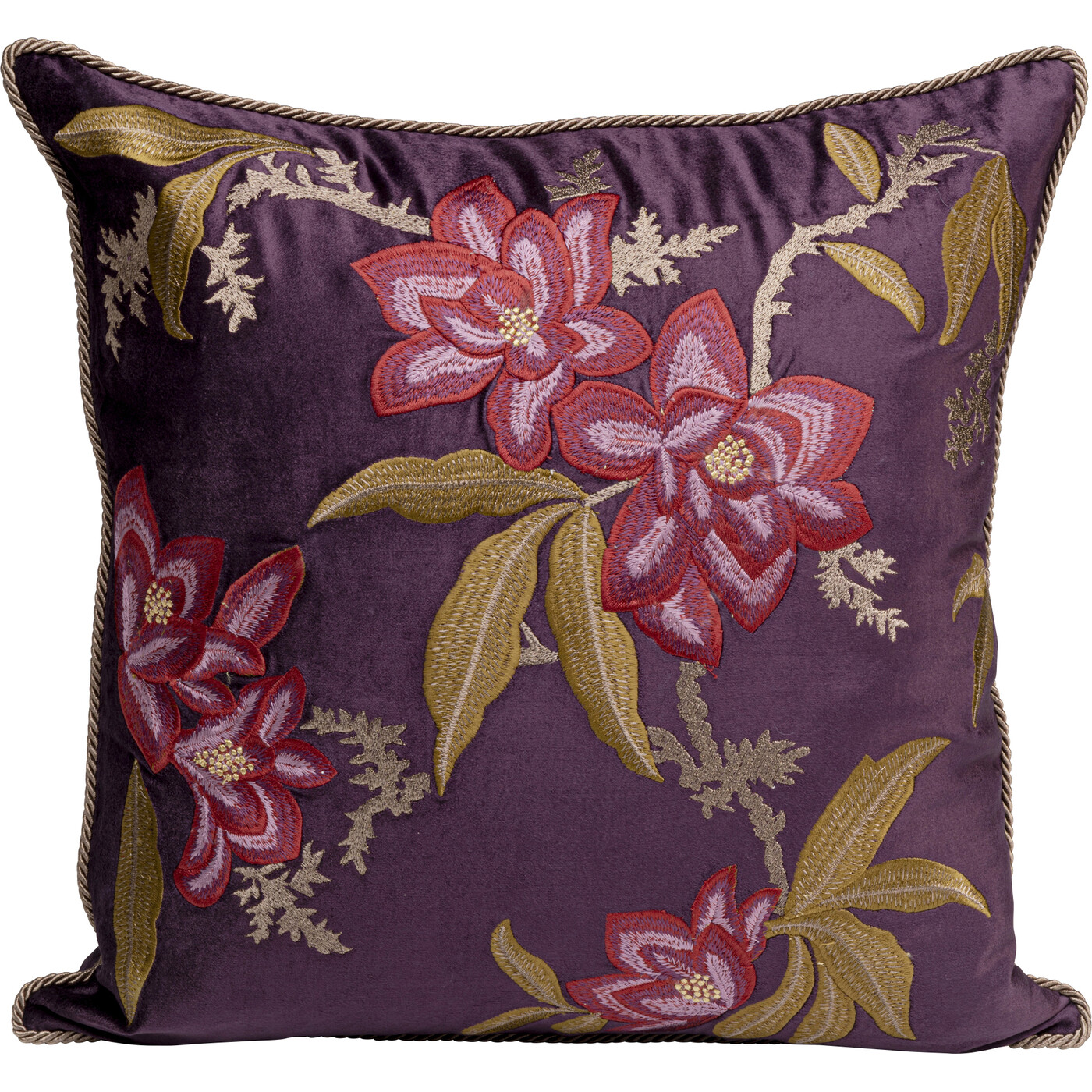 Подушка Lovely Flowers «Нежные цветы» 50x50 см, Фиолетовый от KARE Design