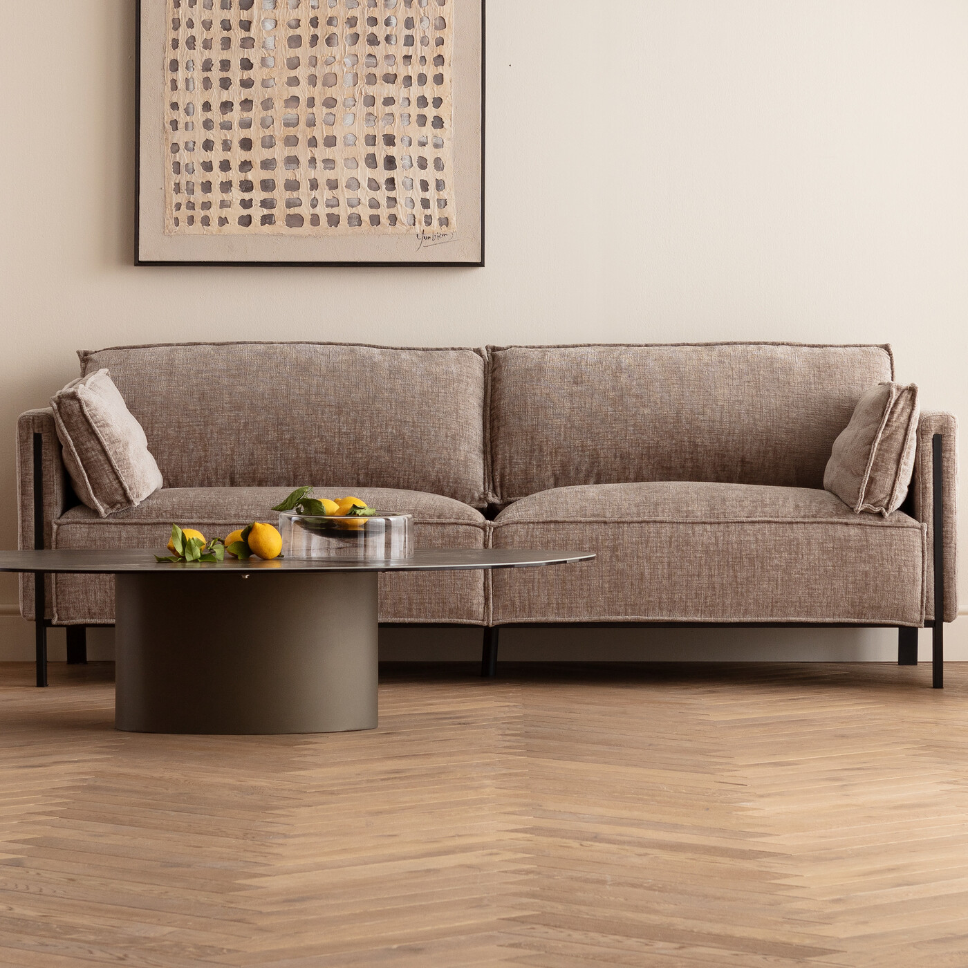 Диван трехместный Victor Fabric Grey 233 см от KARE Design