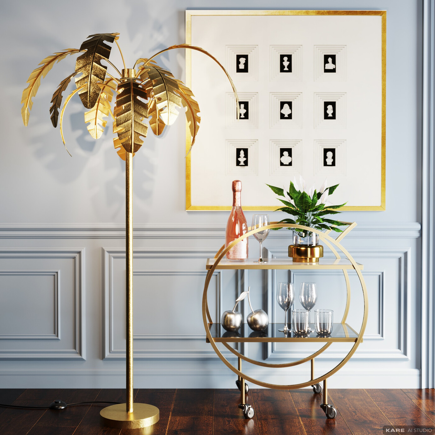 Светильник напольный "Пальма" Palmera 170 см от KARE Design