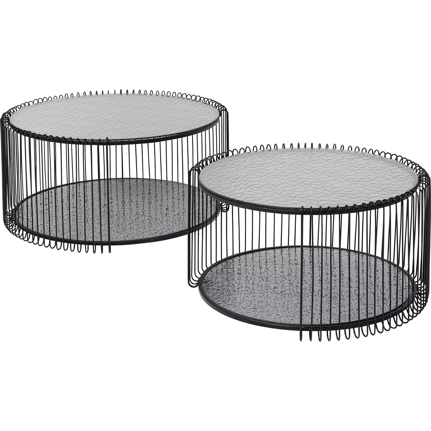Стол кофейный Wire Double Black Bubble (2 шт.) от KARE Design