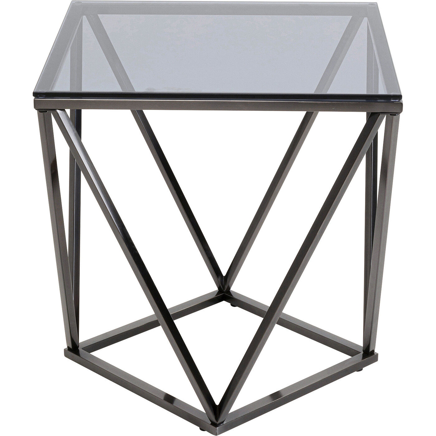 Приставной стол Cristallo Graphite 50x50cm от KARE Design