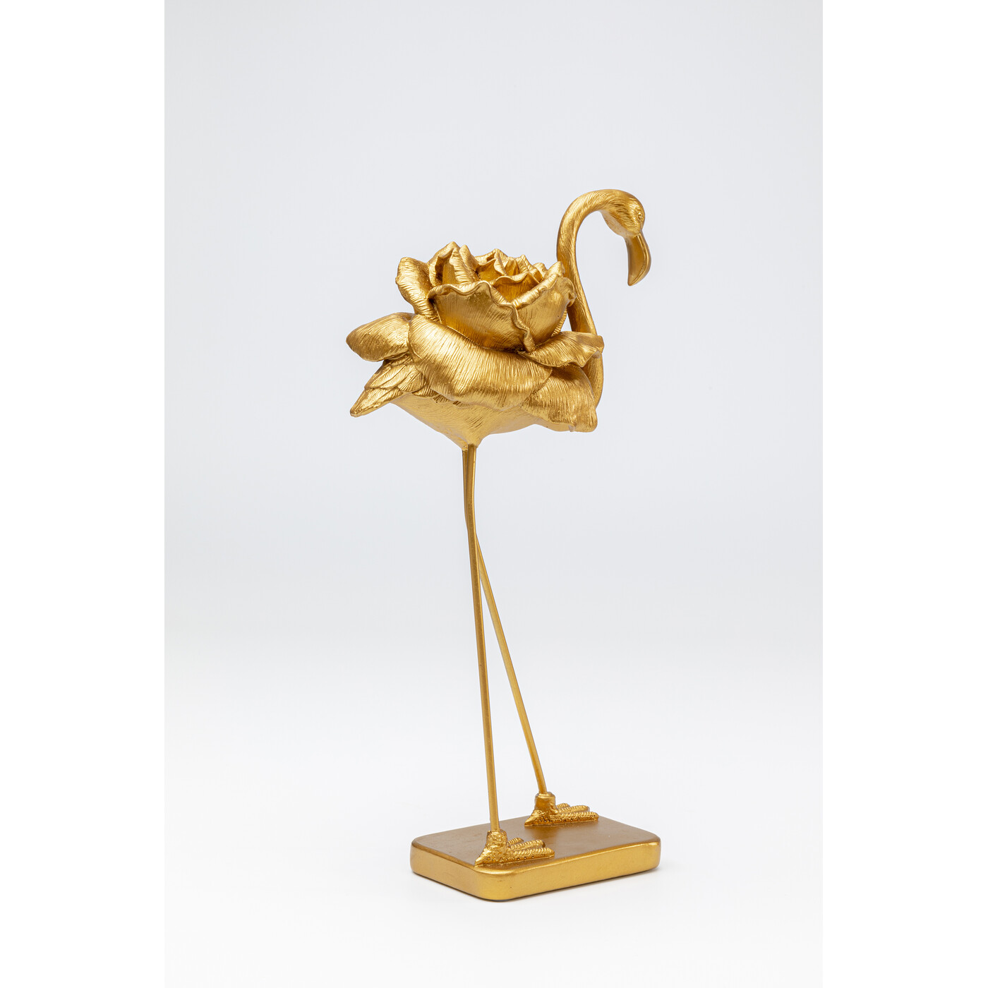 Фигура декоративная Rose Flamingo «Фламинго с розой» 42 см, Золотой от KARE Design