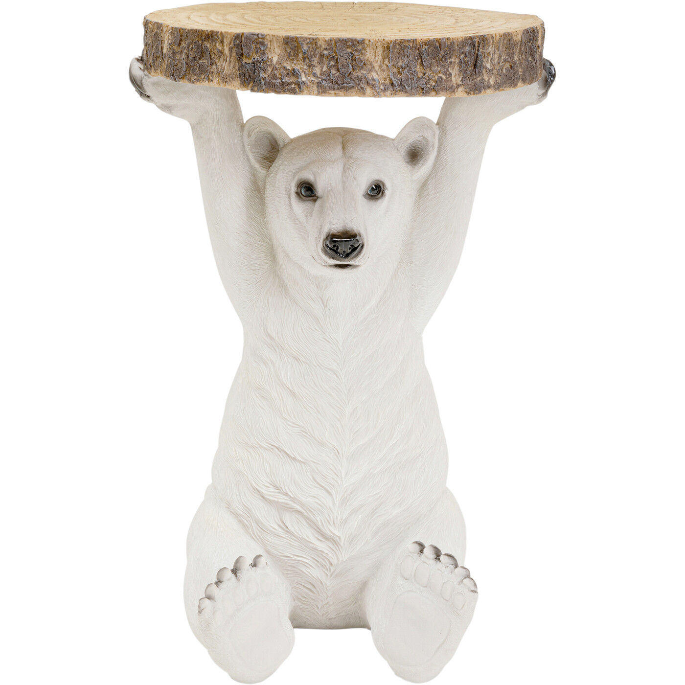 Стол приставной Animal Polar Bear "Белый медведь" Ø37 см от KARE Design