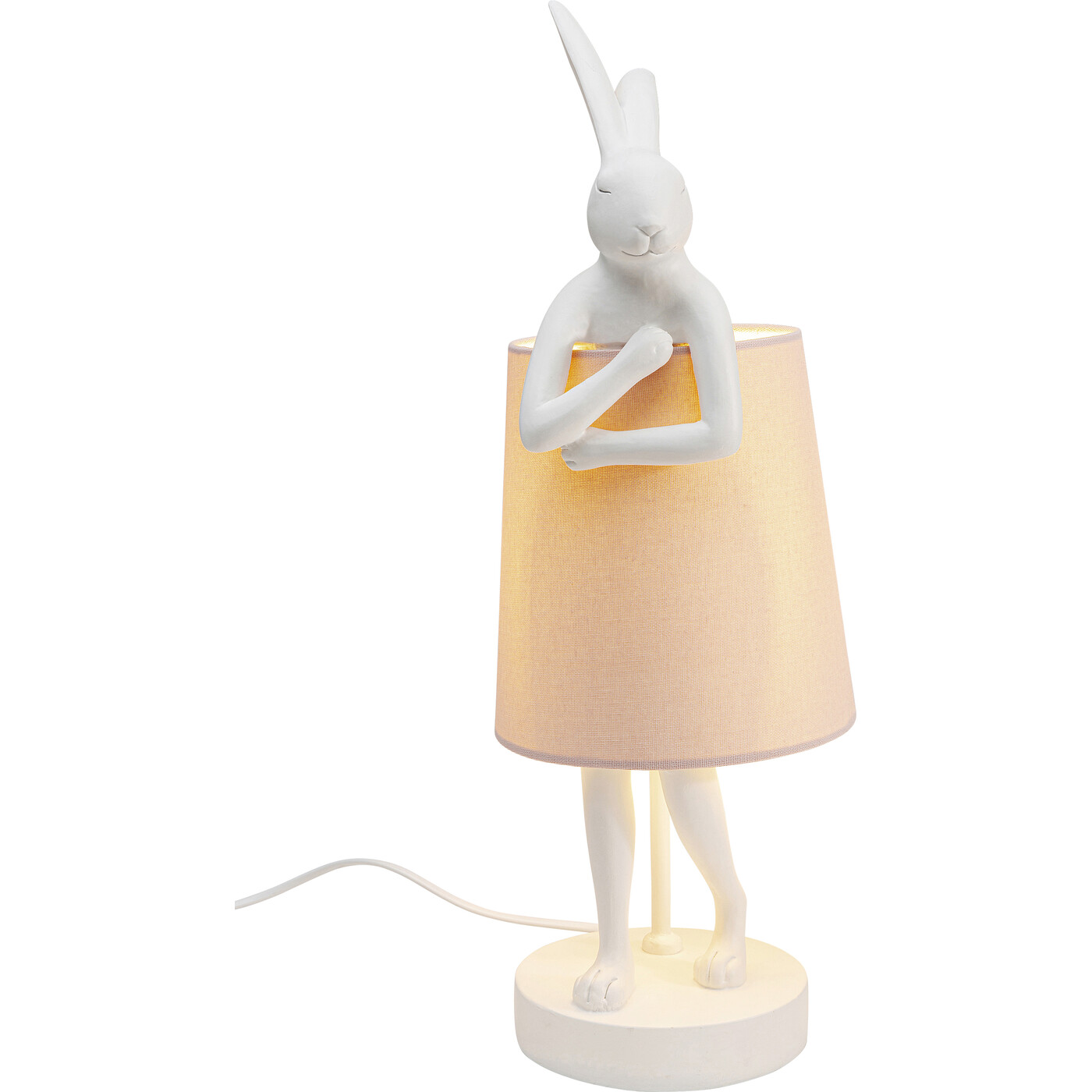 Светильник настольный Animal Rabbit White/Rose 50 см от KARE Design