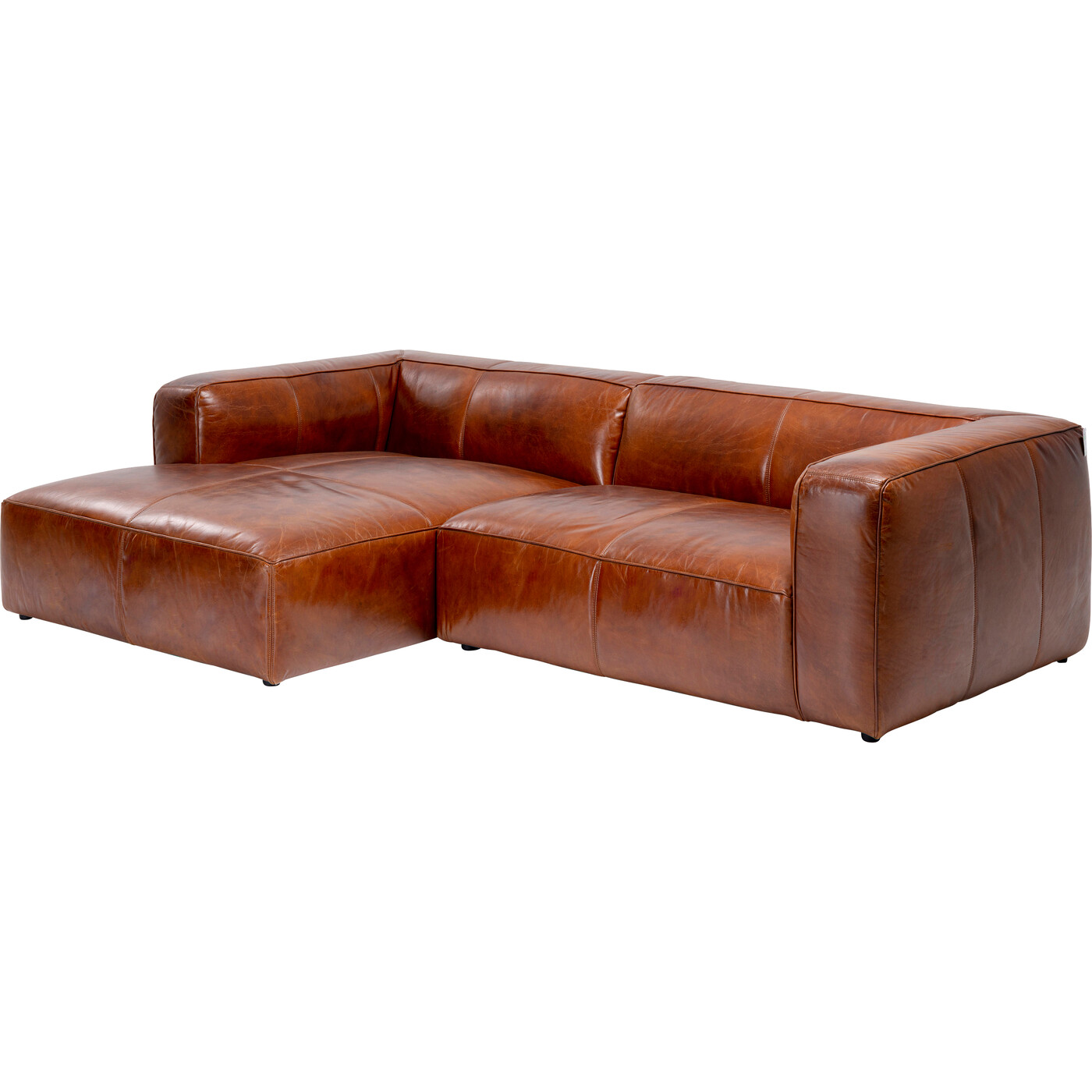 Диван угловой Cubetto Leather Brown 170x270 см от KARE Design