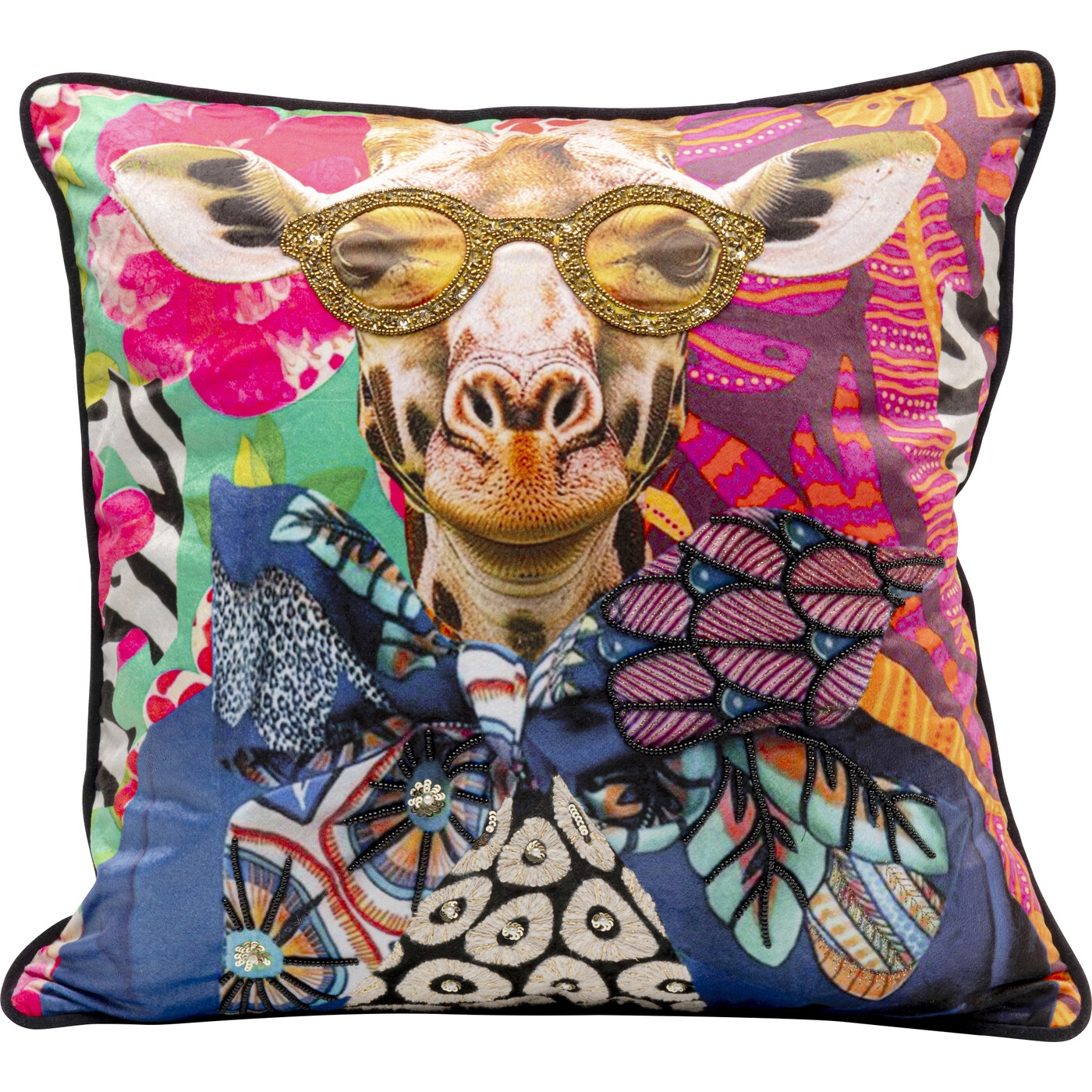 Подушка Fantasy Giraffe «Жираф фантазия» 45x45 см от KARE Design