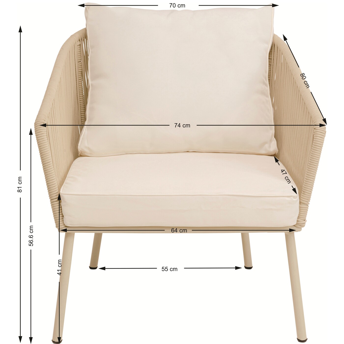 Кресло Elba Cream от KARE Design