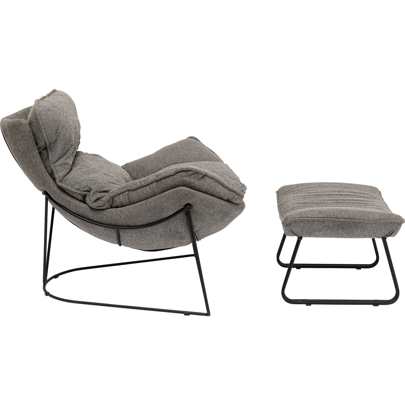 Кресло с подставкой для ног Snuggle Grey (2 шт) от KARE Design