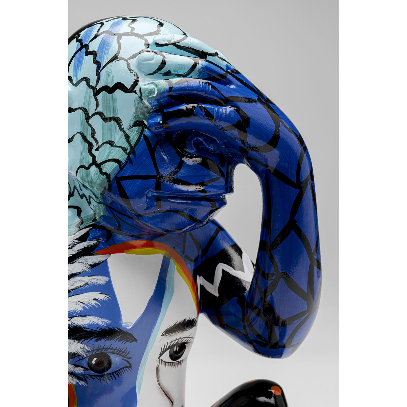 Фигура декоративная Graffiti Monkey «Обезьяна-граффити» 39 см, Синий от KARE Design