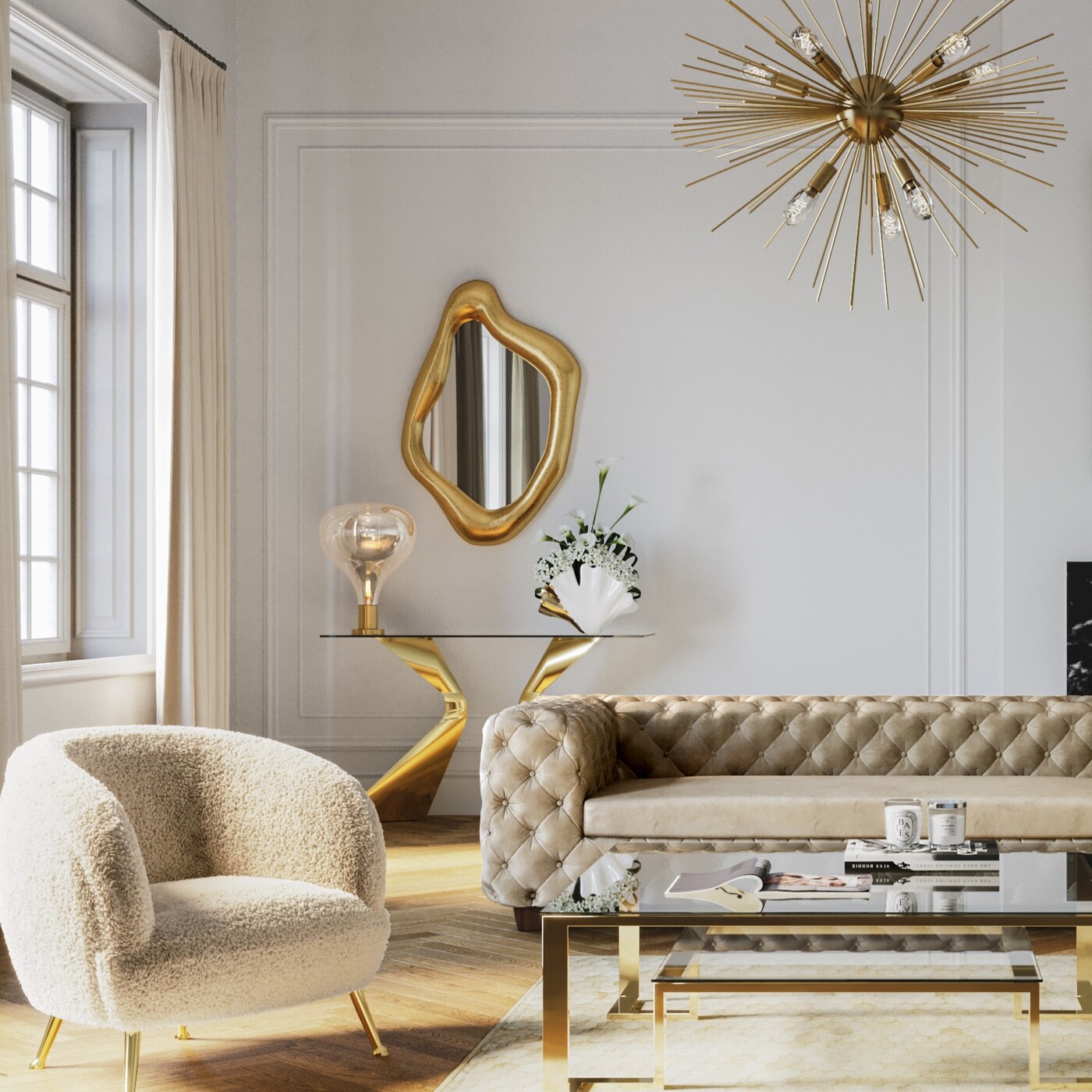 Консоль Стол Gloria Gold от KARE Design