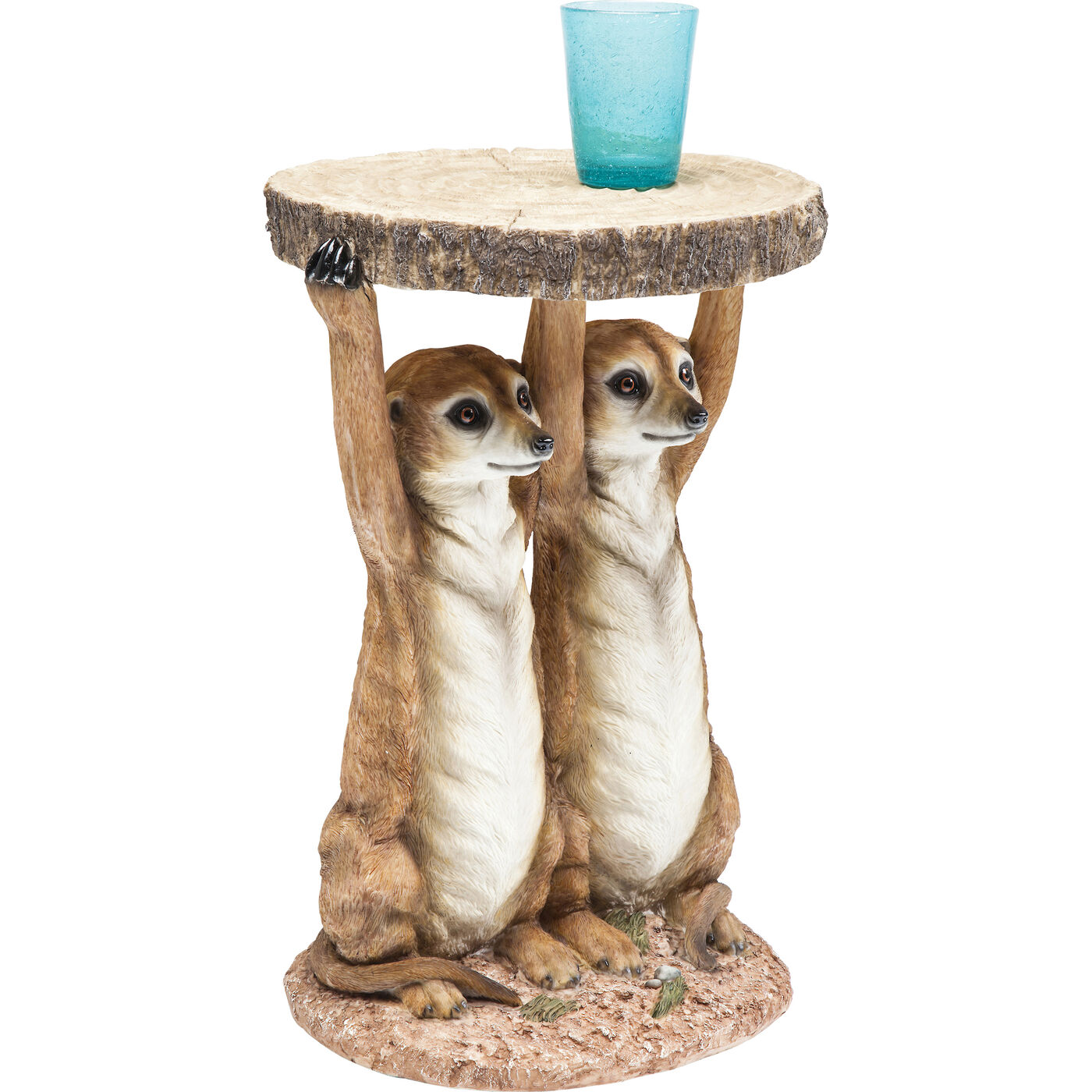 Стол приставной Animal Meerkat Sisters "Сурикаты" Ø33 см
