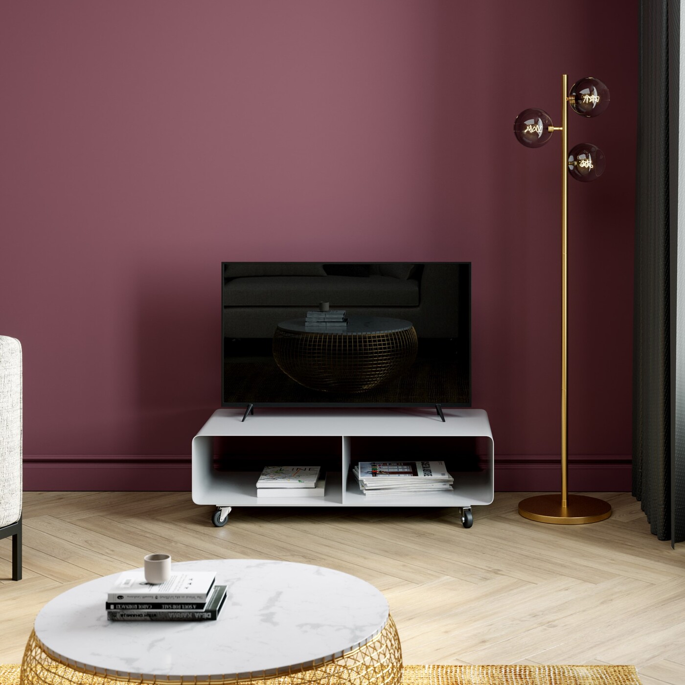 ТВ-тумба Lounge M White от KARE Design