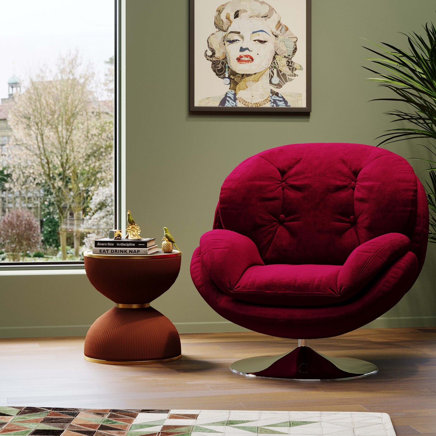 Кресло вращающееся с подлокотниками Cosy Berry от KARE Design