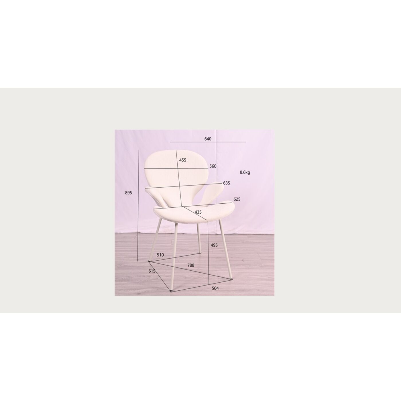 Стул с подлокотниками  KARE x Karim Rashid Soft Petal Nature Mono