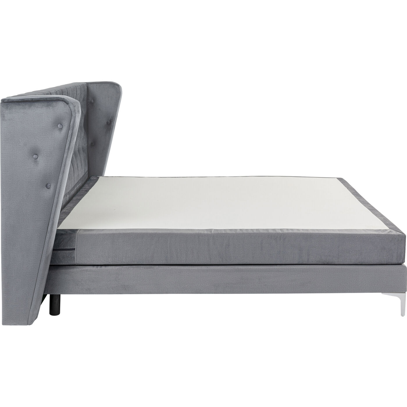 Кровать Boxspring с пружинным матрасом Benito Moon Grey 180x200 см от KARE Design