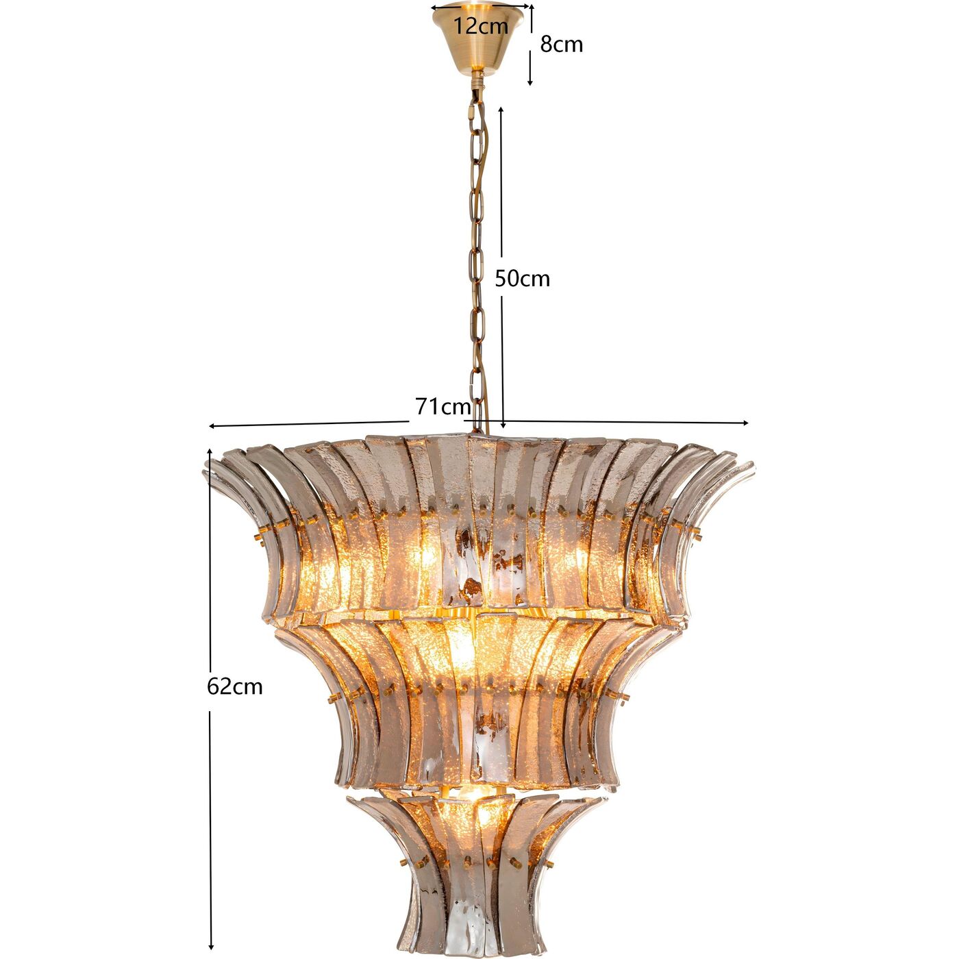 Светильник подвесной Venezia Smoke Ø71cm от KARE Design