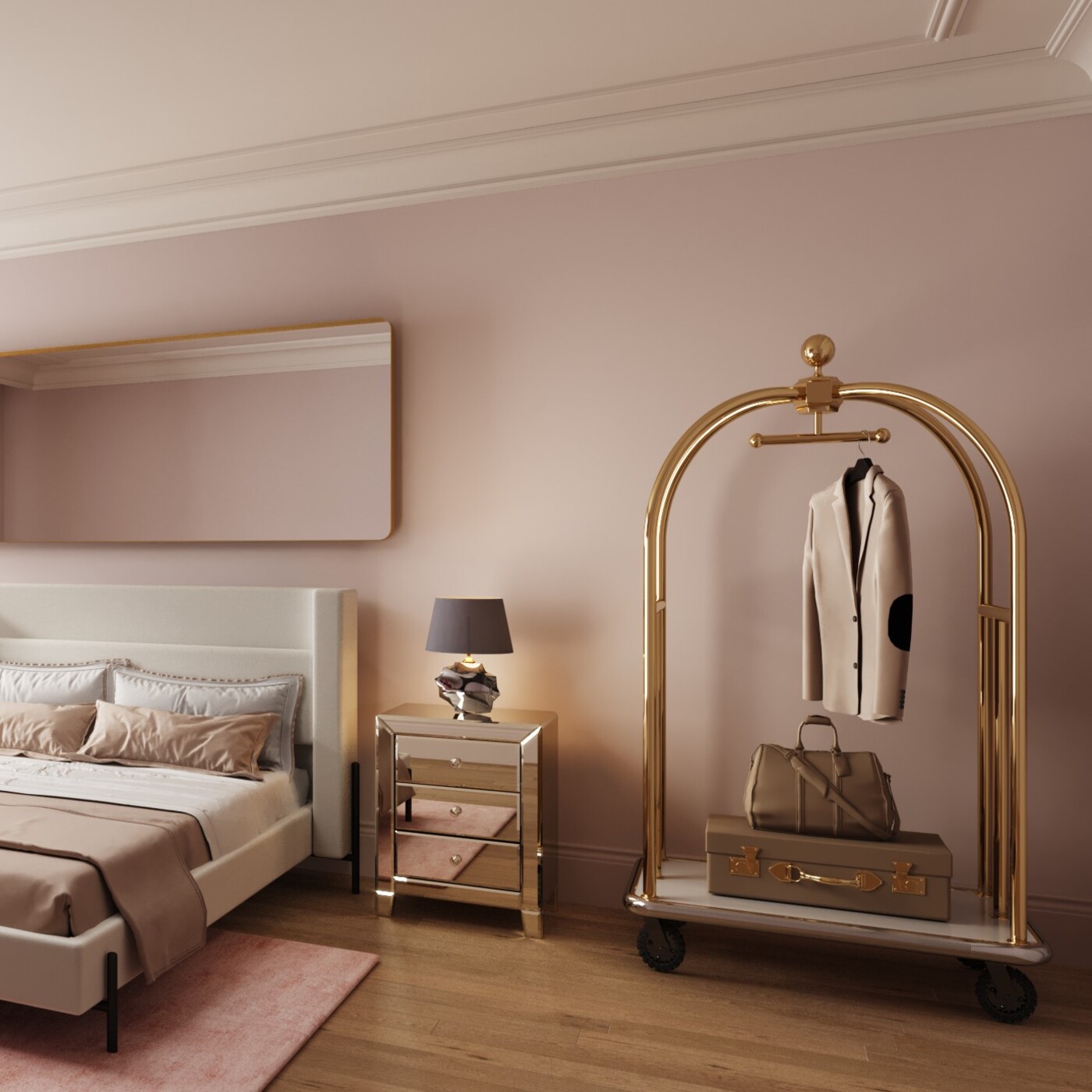 Тележка для багажа VIP Vegas Gold от KARE Design