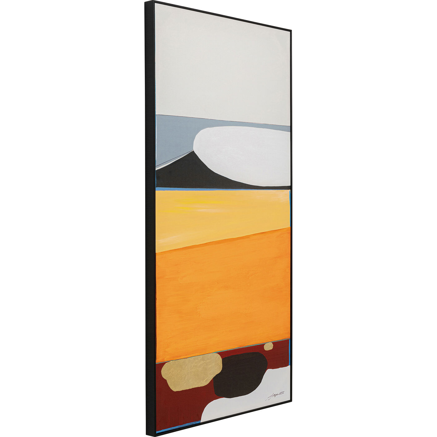 Картина в раме Abstract Shapes Orange «Абстрактные формы» 73x143 см, Оранжевый