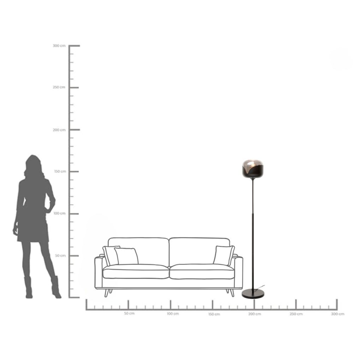 Светильник напольный Smoke Goblet Ball от KARE Design
