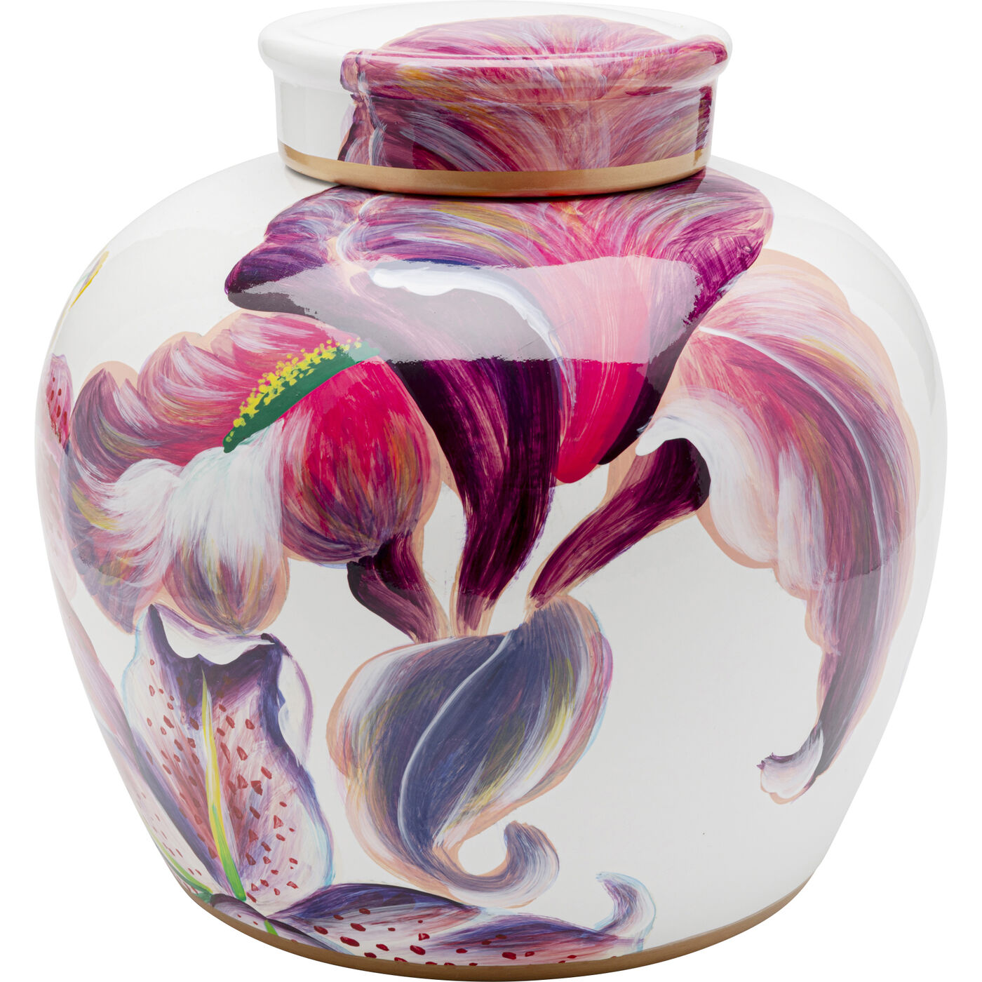 Банка декоративная Lillies «Лилии» Ø27 см, Розовый