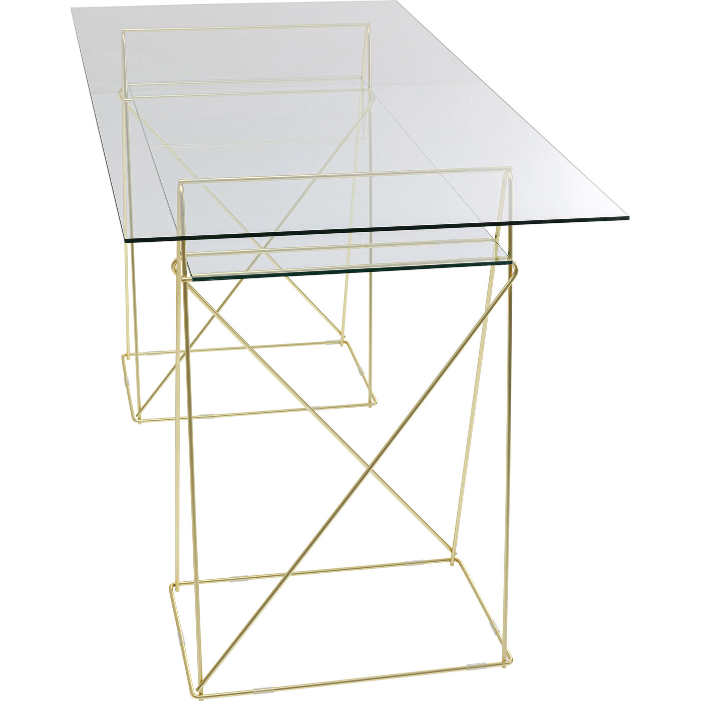 Стол Polar Brass matt 31x49 см (2 шт) от KARE Design