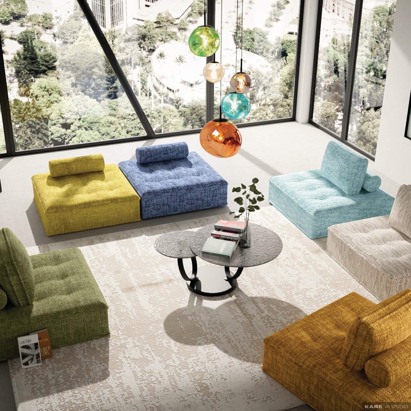 Элемент дивана Portofino Dark Green от KARE Design