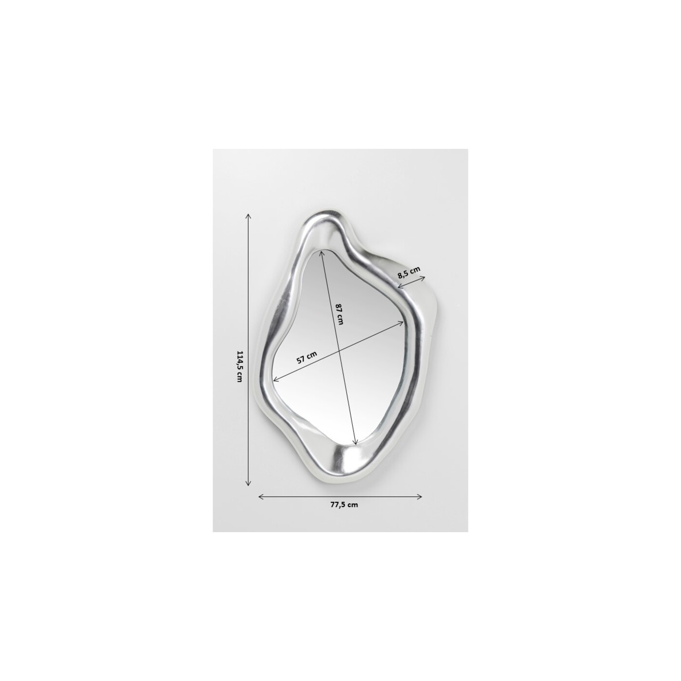 Зеркало Hologram Silver 119x76 см от KARE Design