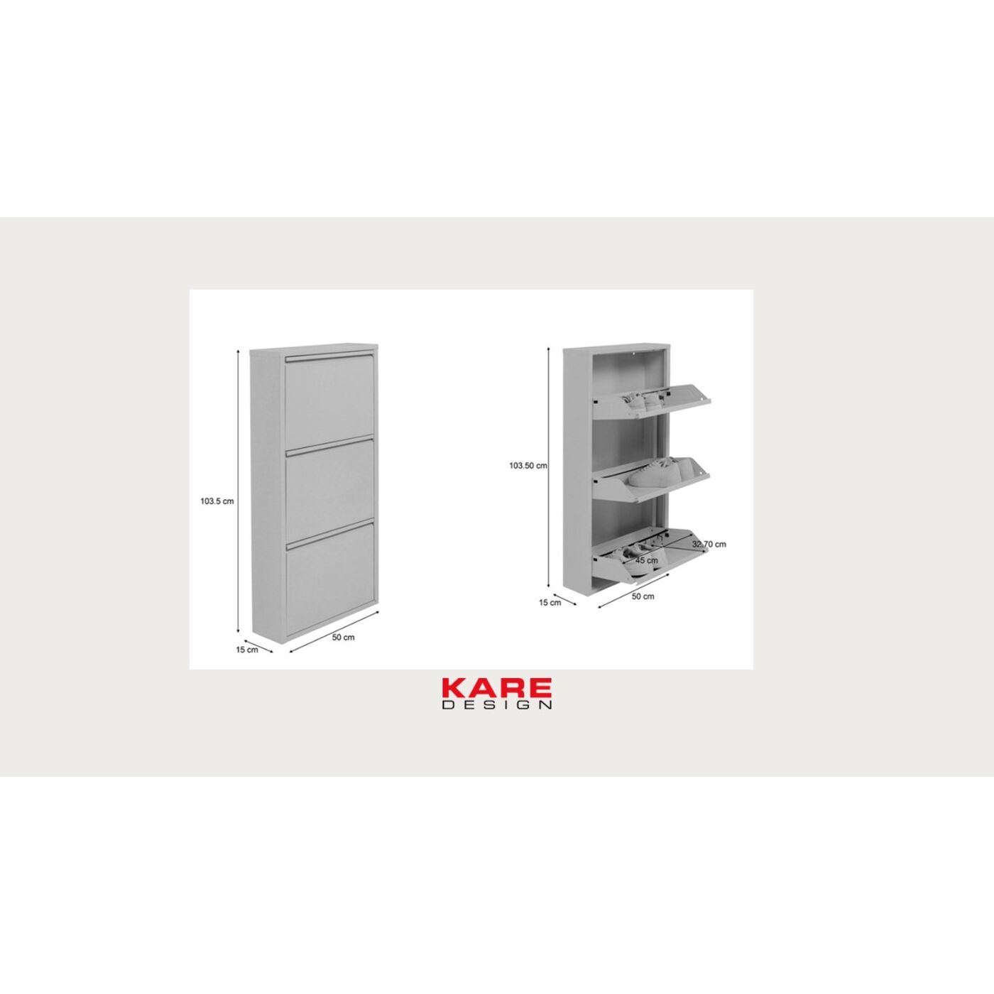 Обувница Caruso 3 Taupe (MO) от KARE Design