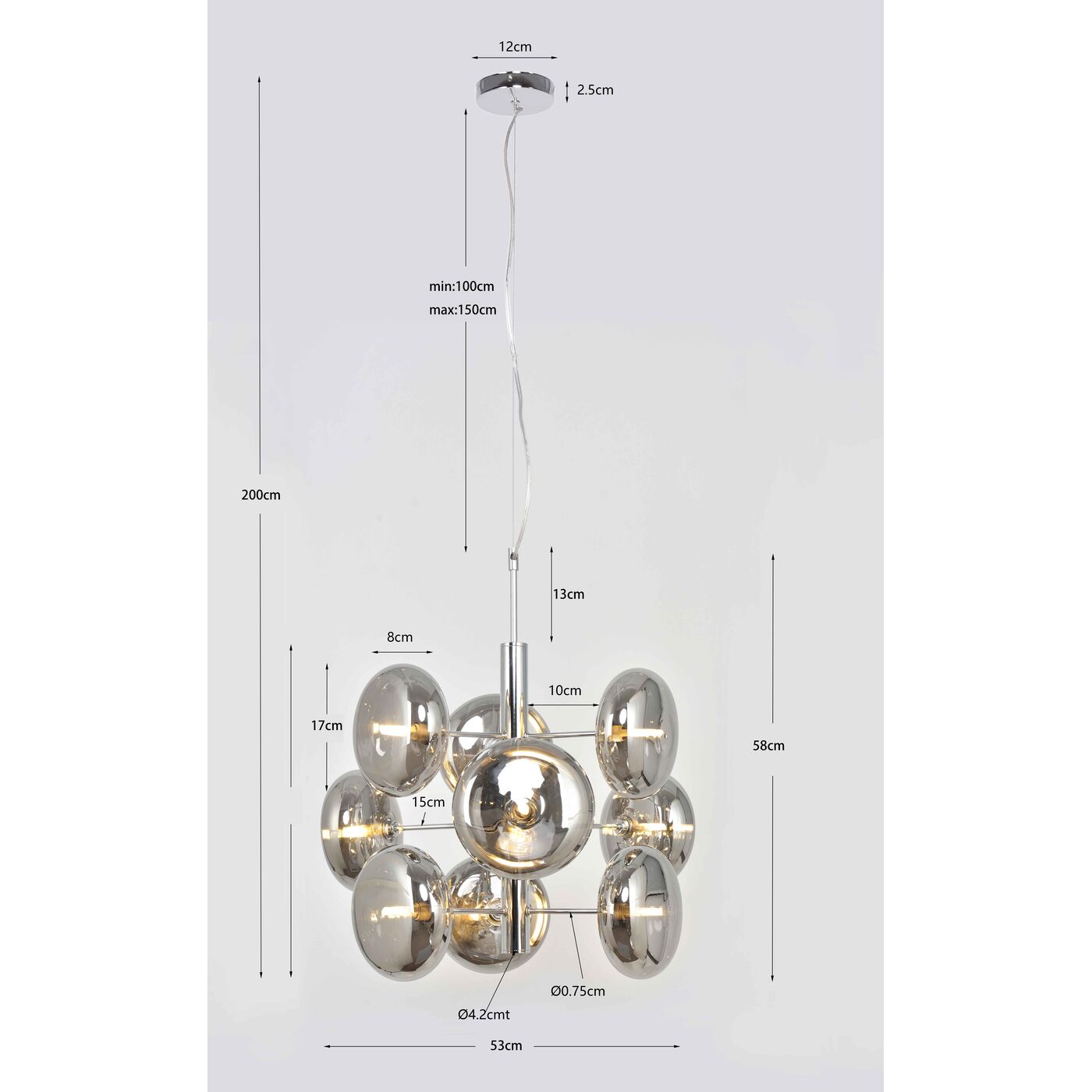 Светильник подвесной Headlight Chrome от KARE Design