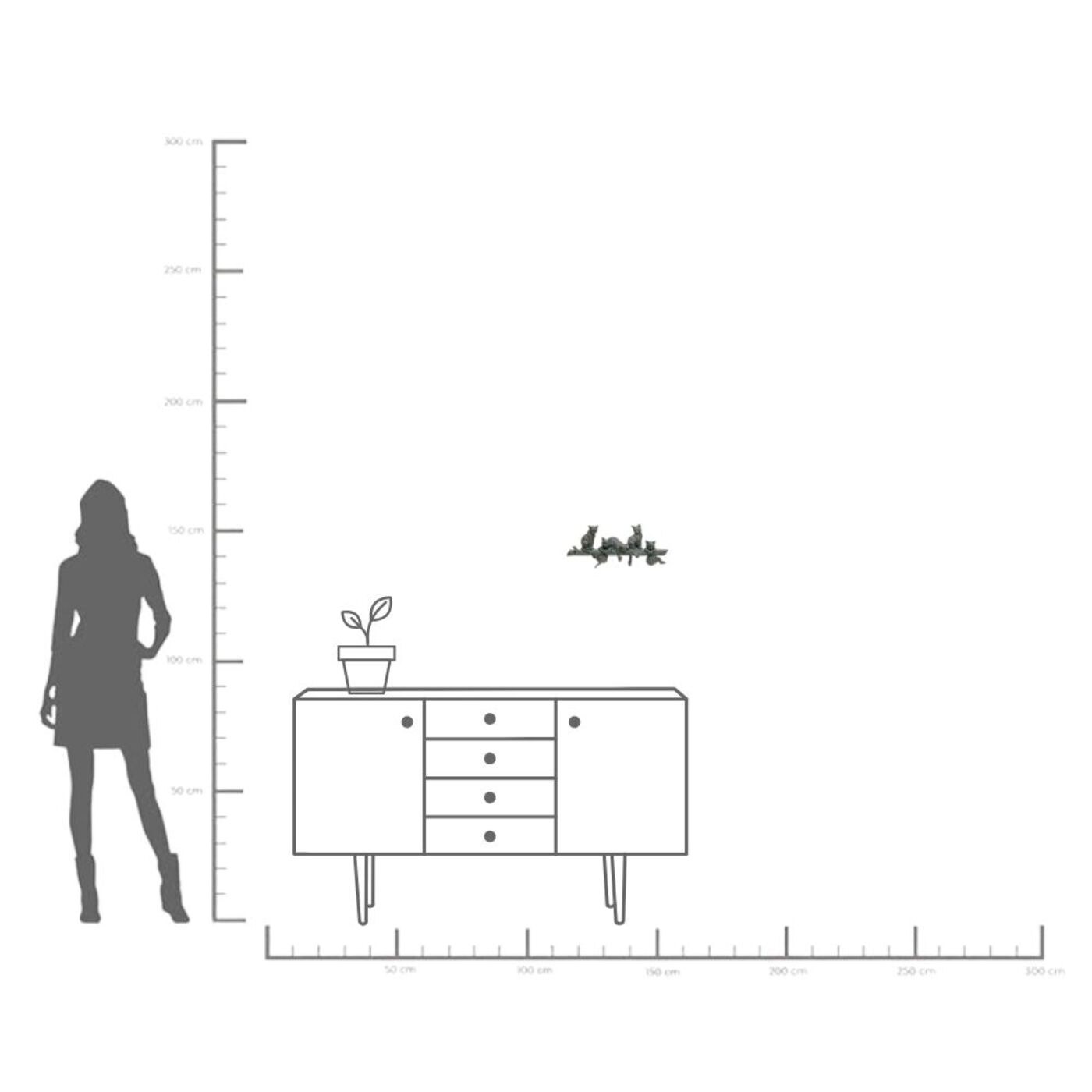 Вешалка Cats Life 42cm от KARE Design