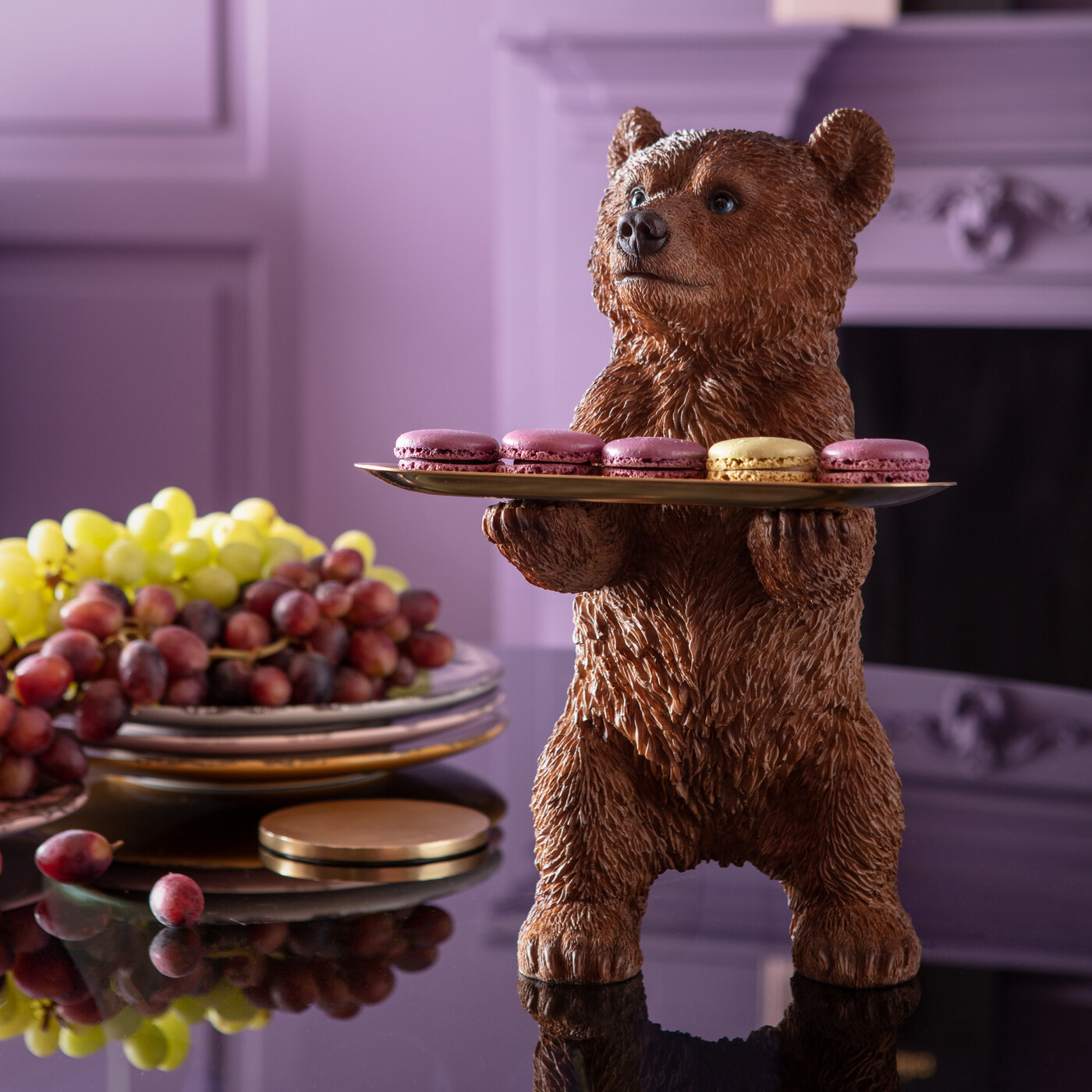 Фигура декоративная Butler Standing Bear «Дворецкий стоячий медведь» 35 см от KARE Design