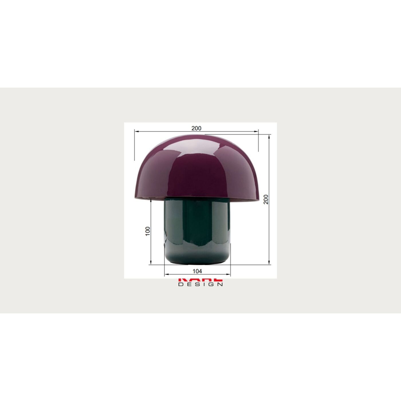 Светильник настольный Mushroom Duo Midnight 20cm от KARE Design