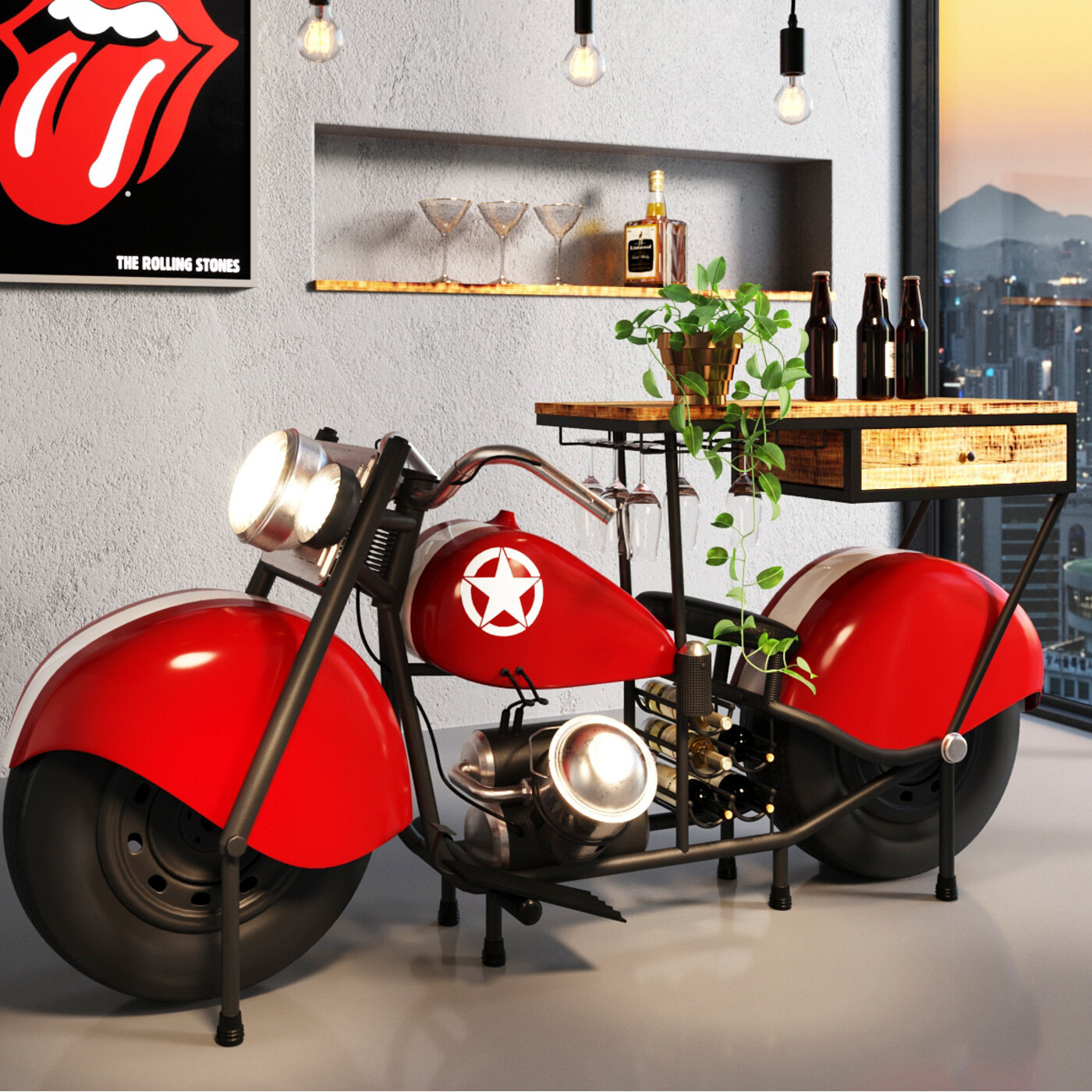 Барный шкаф Motorbike Red от KARE Design