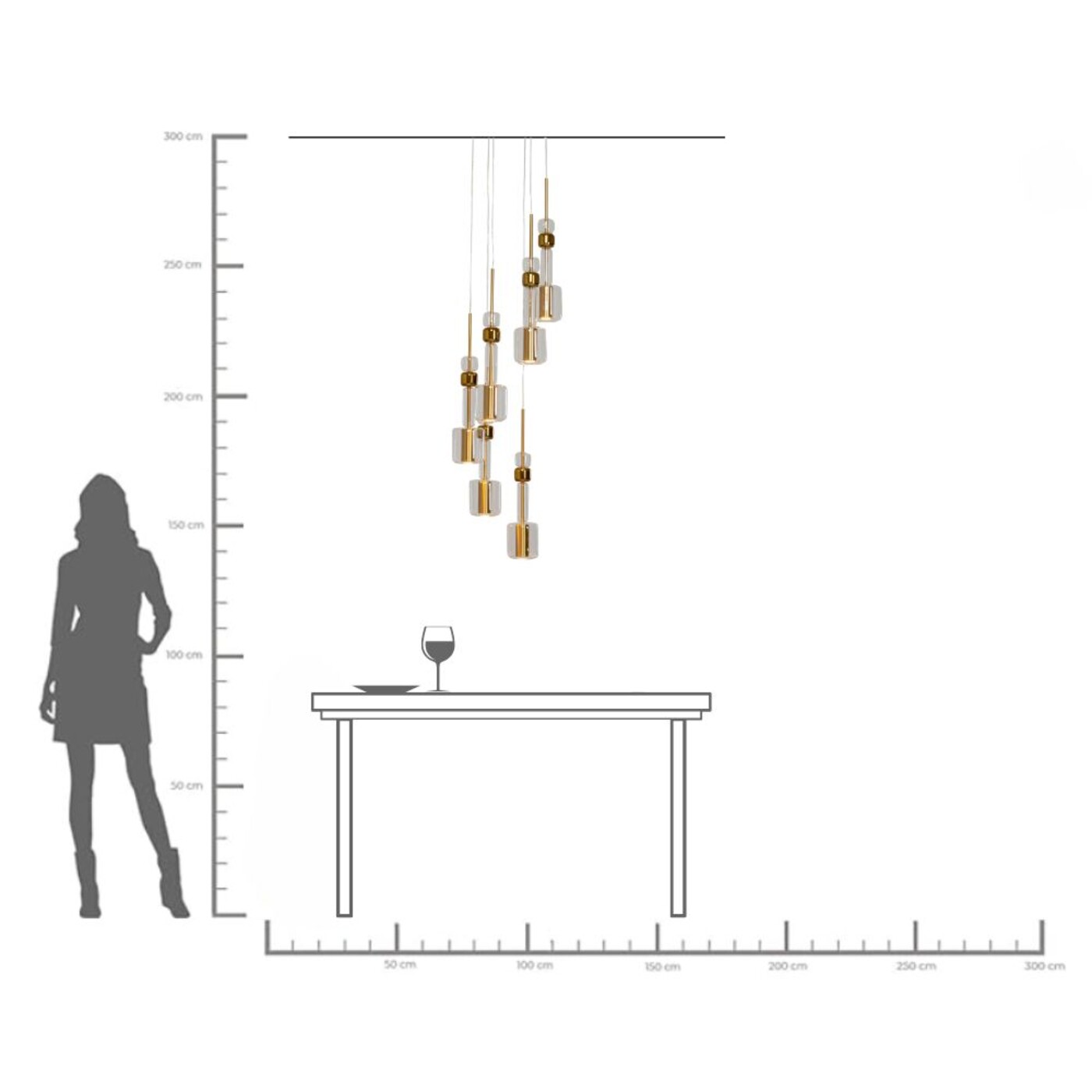 Светильник подвесной Candy Bar Gold Ø44 см от KARE Design