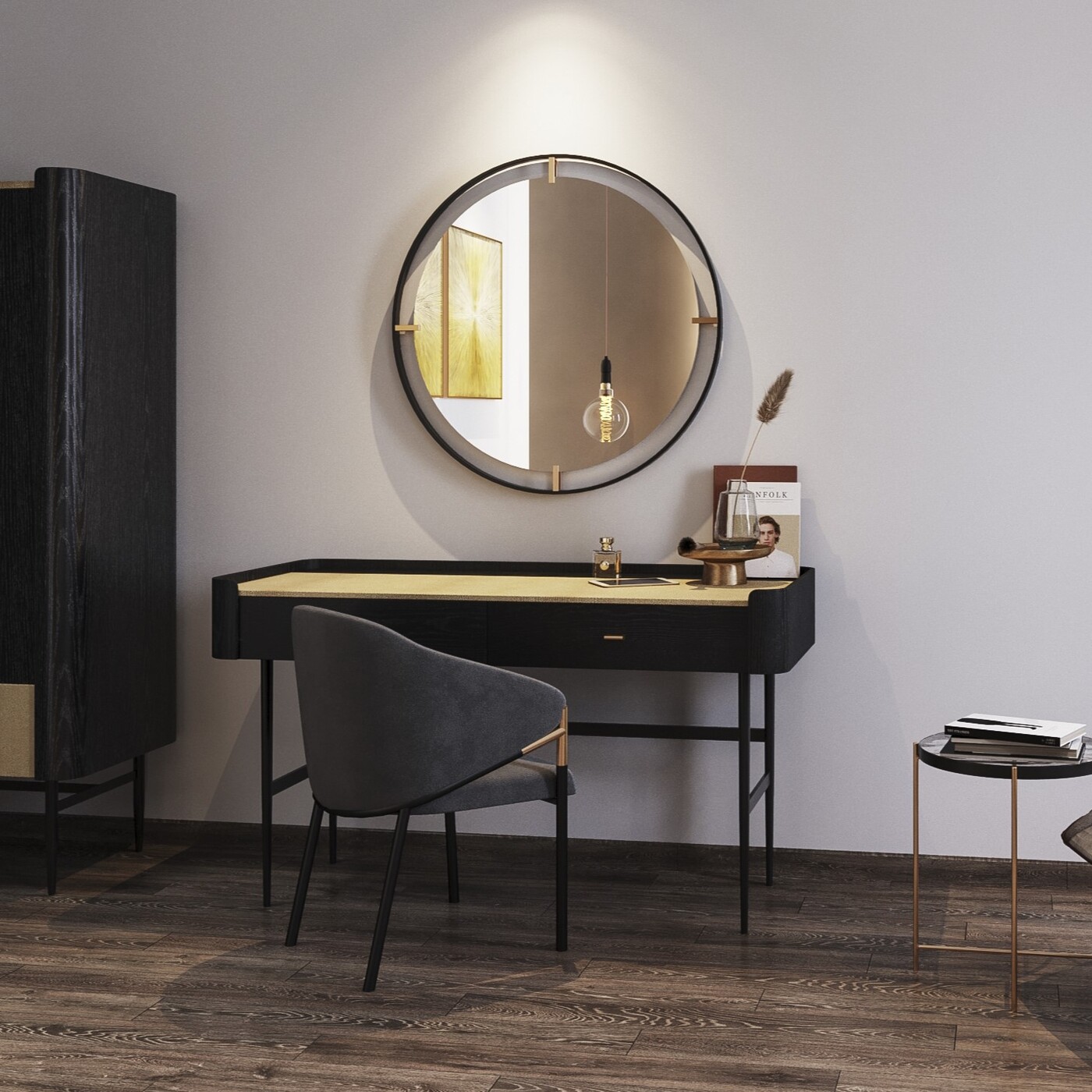 Зеркало Betsy Frame Metal 90Ø см от KARE Design