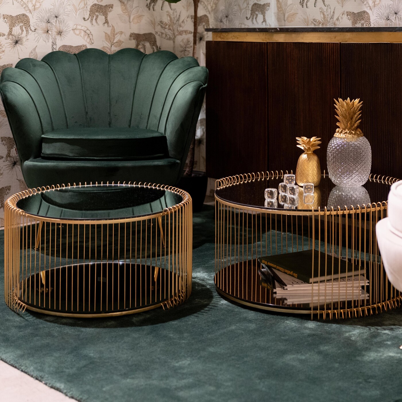 Стол кофейный Wire Double Brass (2 шт.) от KARE Design