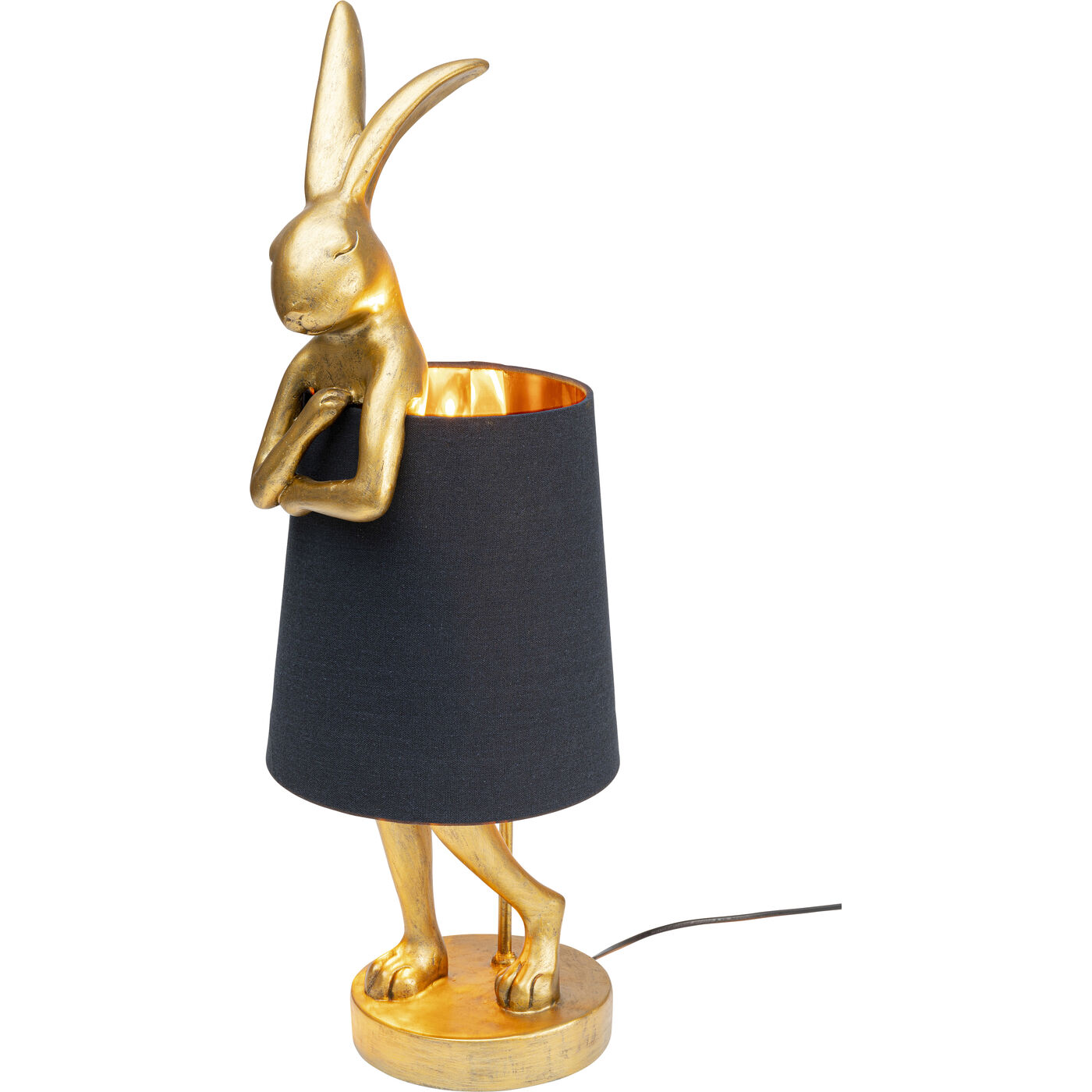Светильник настольный Animal Rabbit Gold/Black 68 см от KARE Design