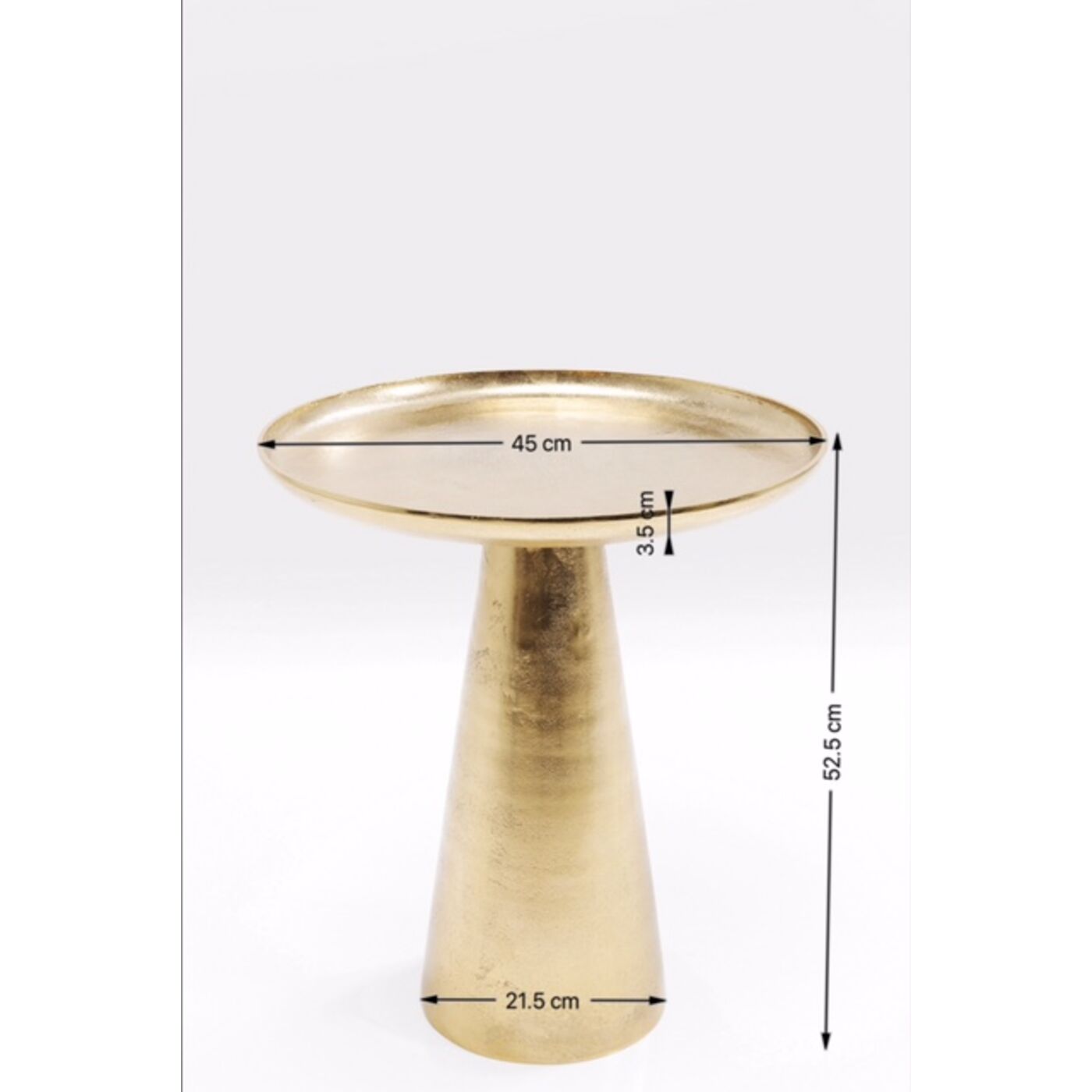 Столик приставной Uno Brass Ø45 см от KARE Design