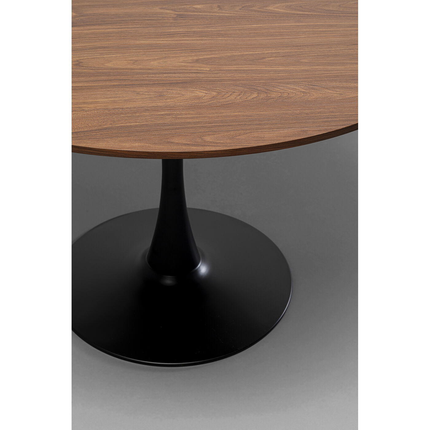 Стол Schickeria Walnut Print Black Ø110 см от KARE Design