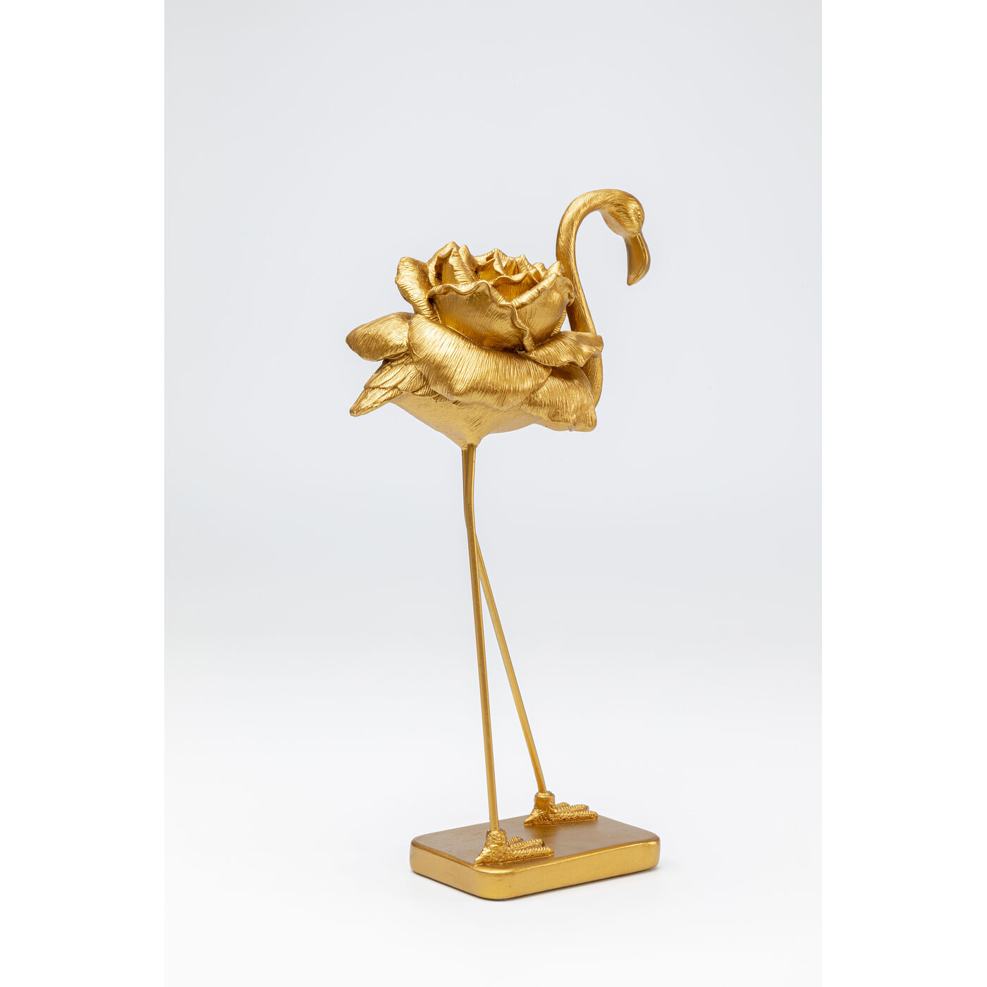 Фигура декоративная Rose Flamingo «Фламинго с розой» 42 см, Золотой от KARE Design