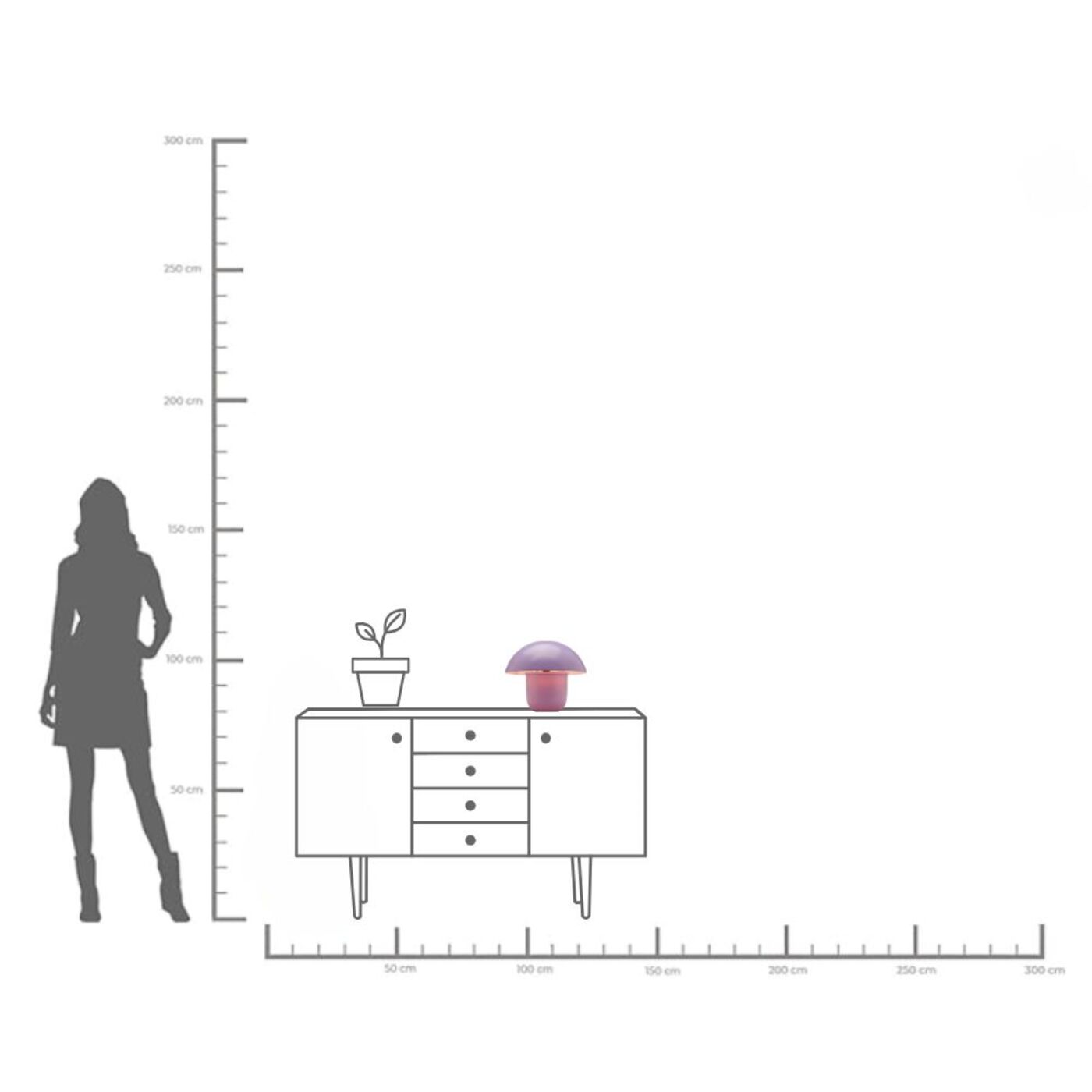 Светильник настольный Mushroom Purple 27cm от KARE Design