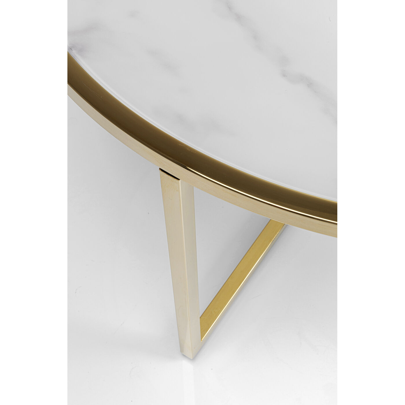Стол кофейный West Beach Brass Ø80 см от KARE Design