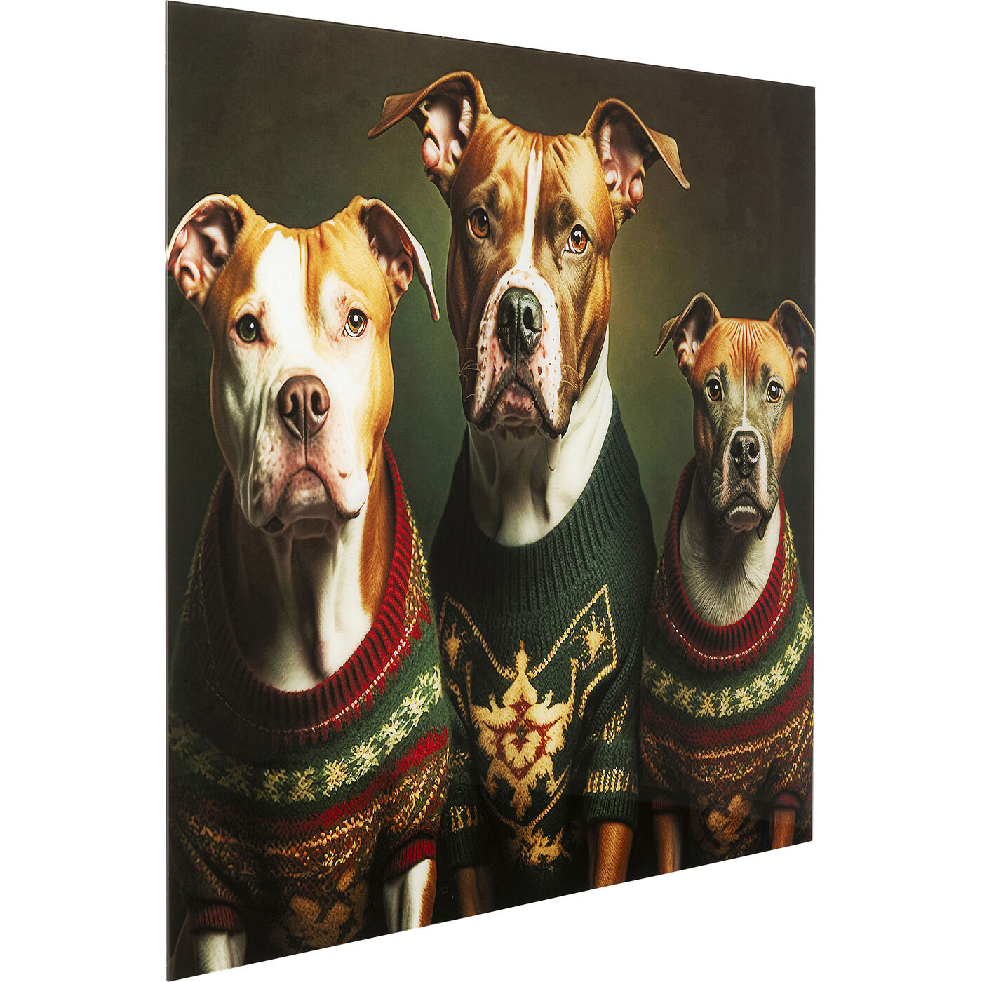 Картина стеклянная Dog Family «Семья собак» 110x90 см