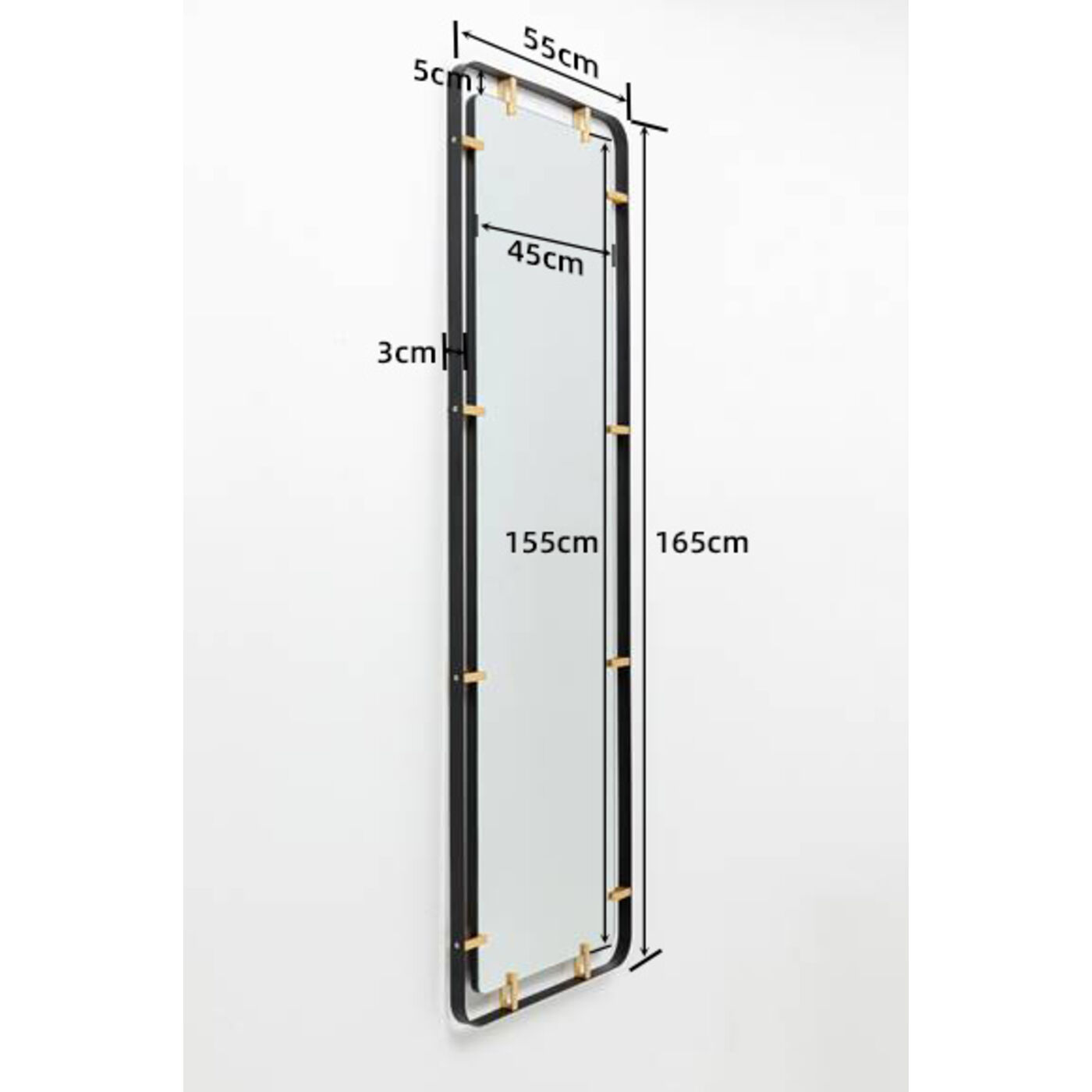 Зеркало Betsy Frame Metal 165x55 см от KARE Design