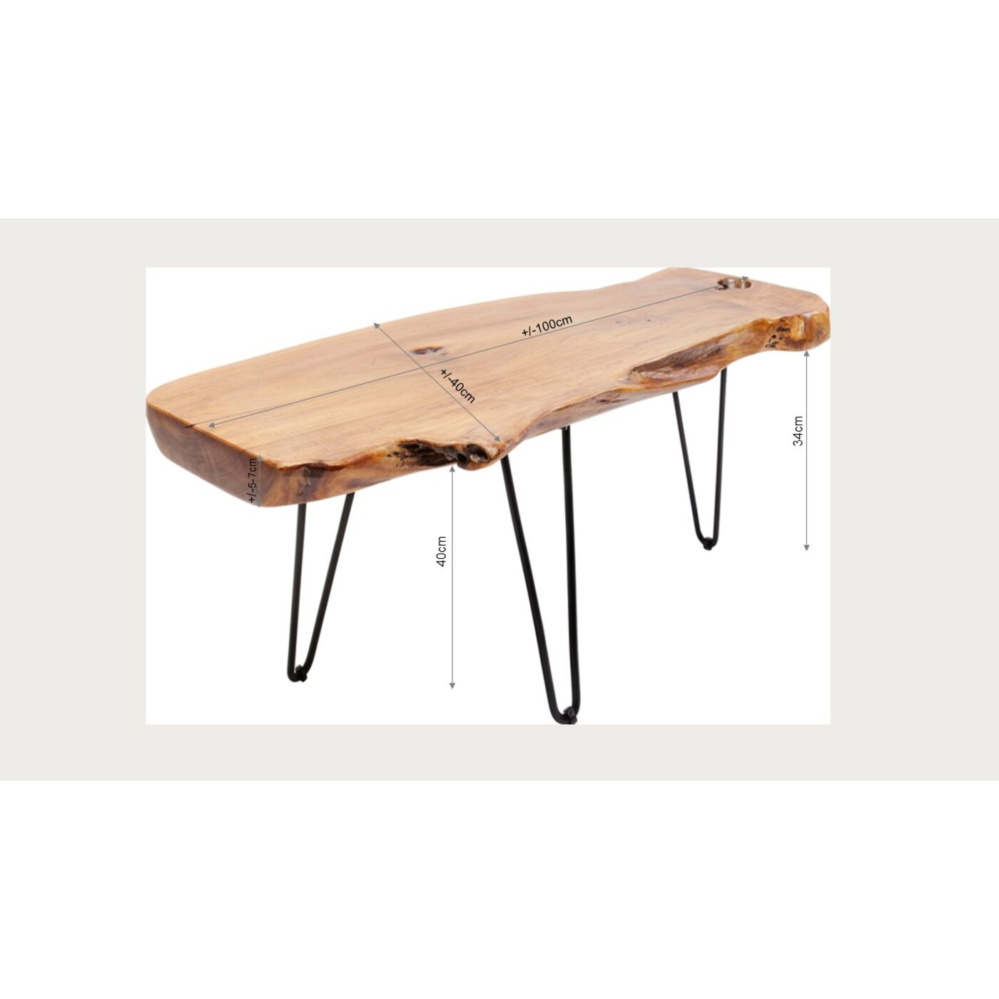 Стол кофейный Aspen 106x41 см от KARE Design