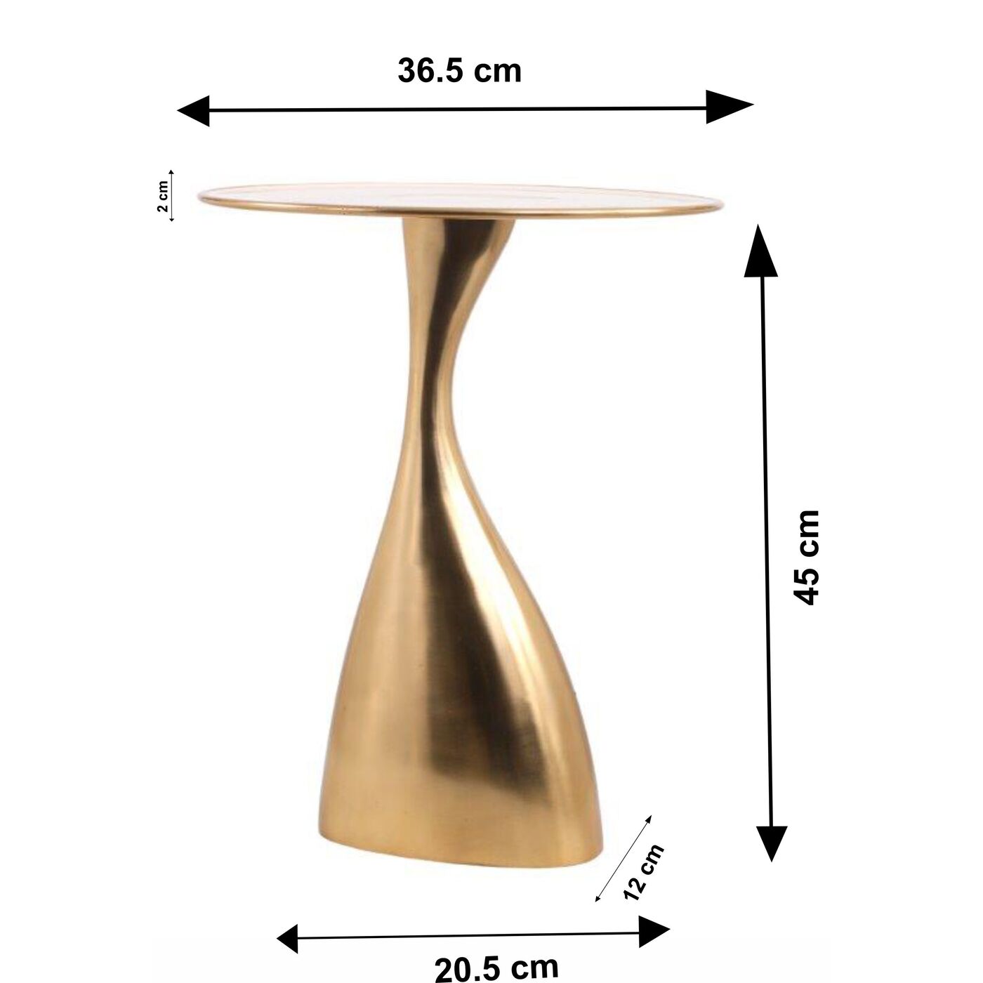 Стол приставной Spacey Gold Ø36 см от KARE Design