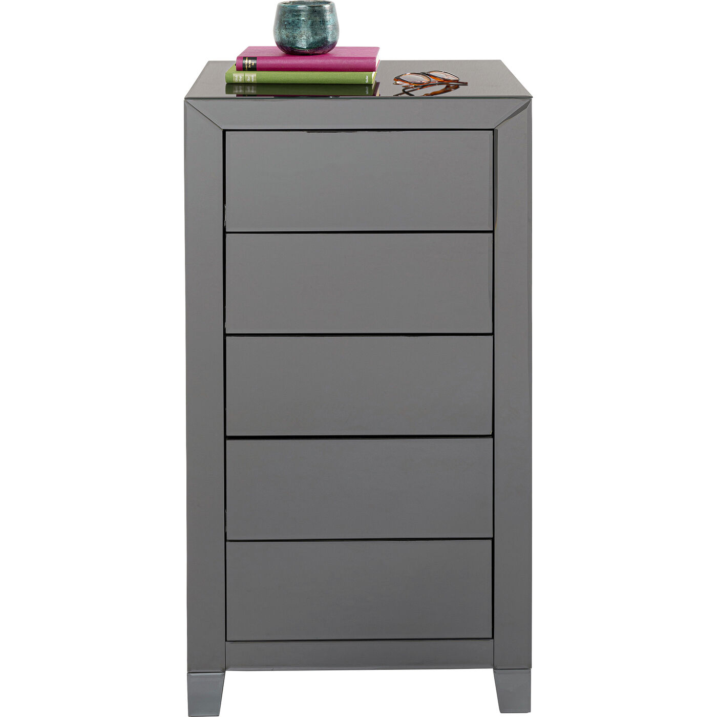 Комод высокий с 5 ящиками Luxury Push Grey от KARE Design